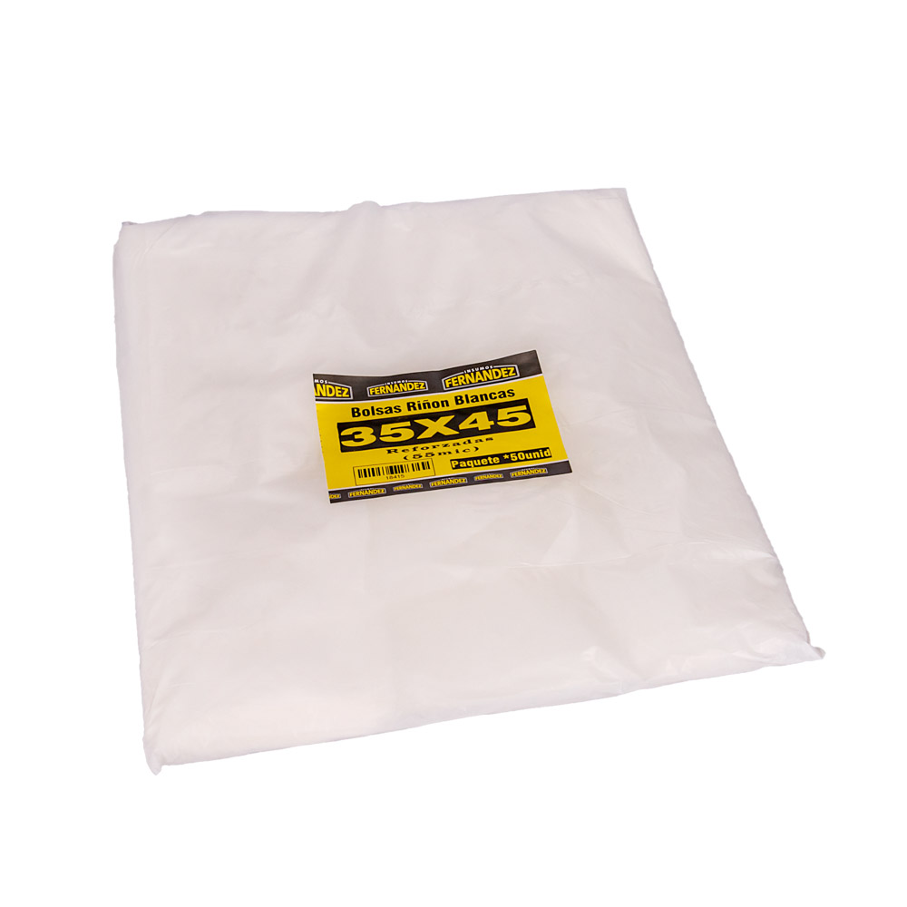 BOLSAS RIÑON BLANCAS FERNANDEZ (70MIC - MD) 40X50CM PAQ.*50UNID