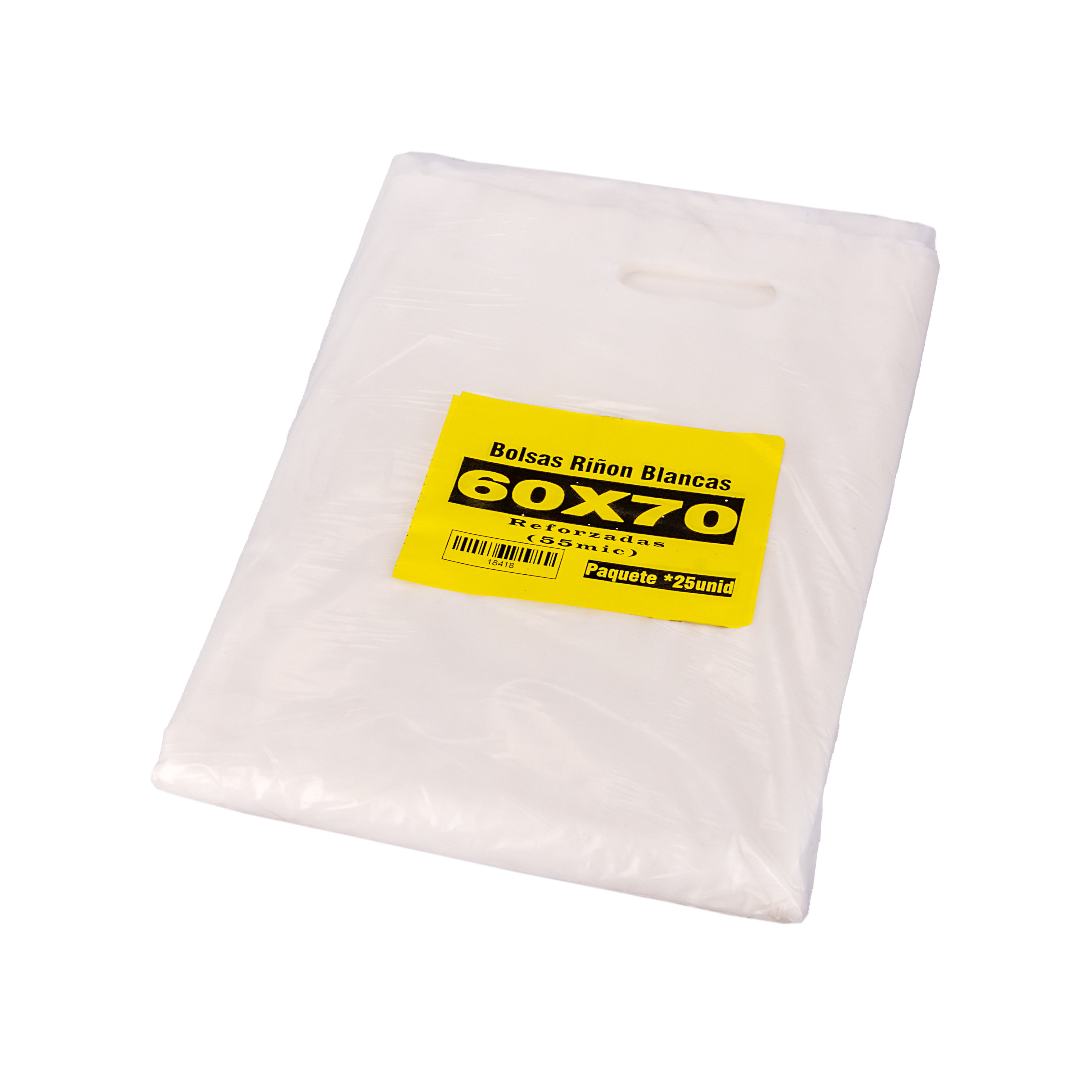 BOLSAS RIÑON BLANCAS FERNANDEZ (70MIC - MD) 60X70CM PAQ.*50UNID