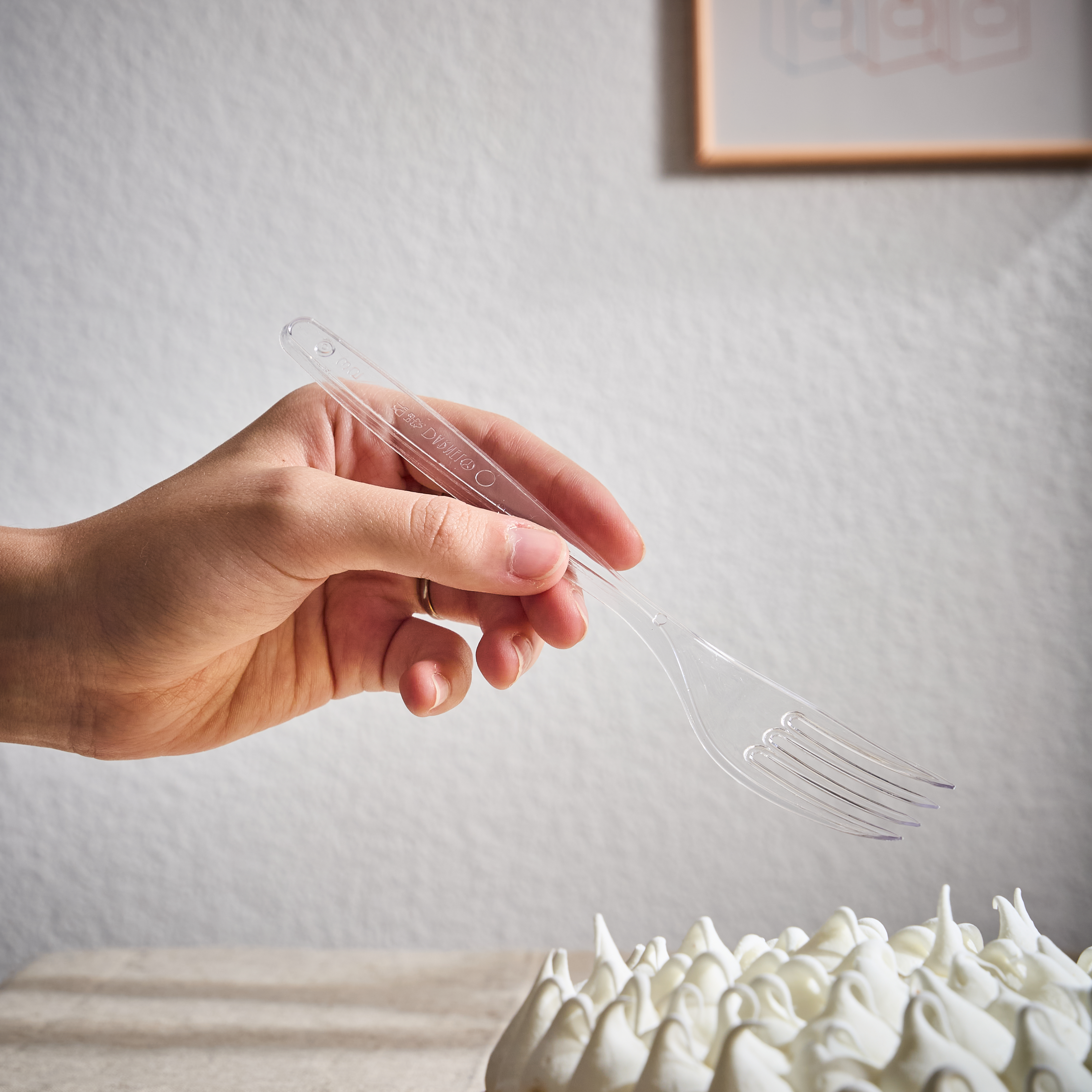 TENEDOR PLASTICO CRISTAL REFORZADA BISTROT (DARNEL) BLISTER *20UNID.