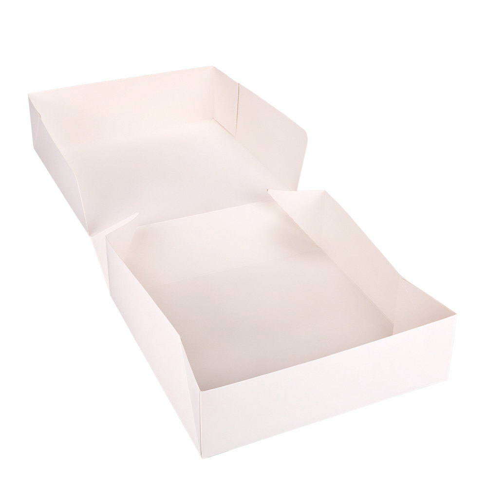 CAJA CARTULINA MEDORO TORTA BLANCA.(28*28*8.5CM) (CTGC001) *25UNID