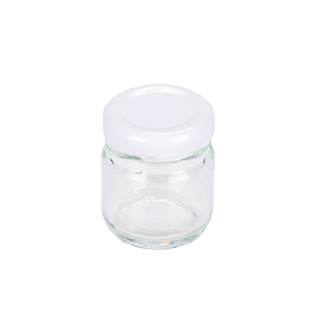 FRASCO VIDRIO CRISTAL 40CC MINI DULCE REDONDO (TAPA 38MM) SIN TAPA PACK *56UNID