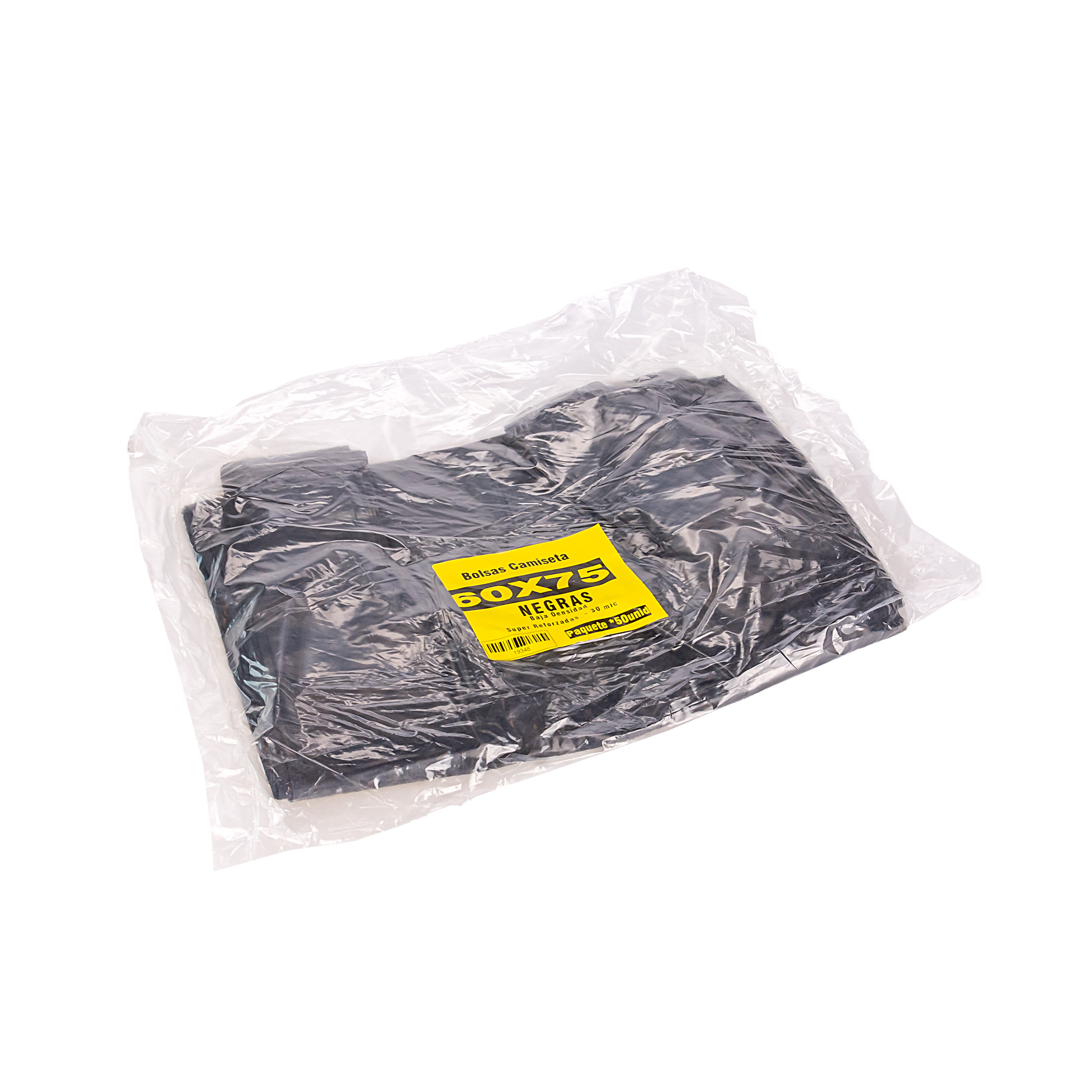 BOLSAS CAMISETA NEGRAS FERNANDEZ SUPER REFORZADA (BD - 40MIC) 60X75 *50UNID