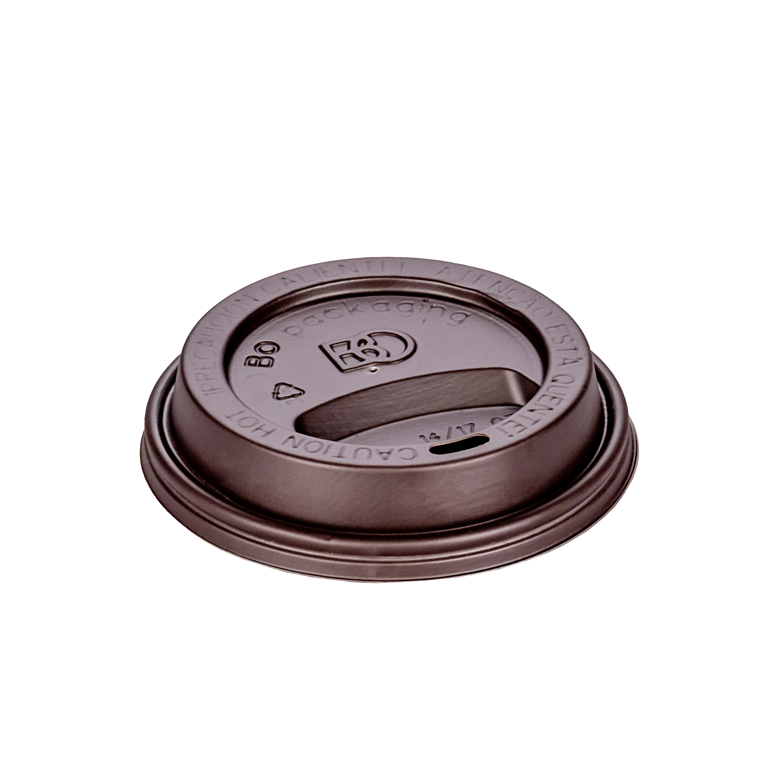 TAPA VASOS POLIPAPEL BO CON PICO MARRON.14OZ PARA DOBLE PARED *100UNID