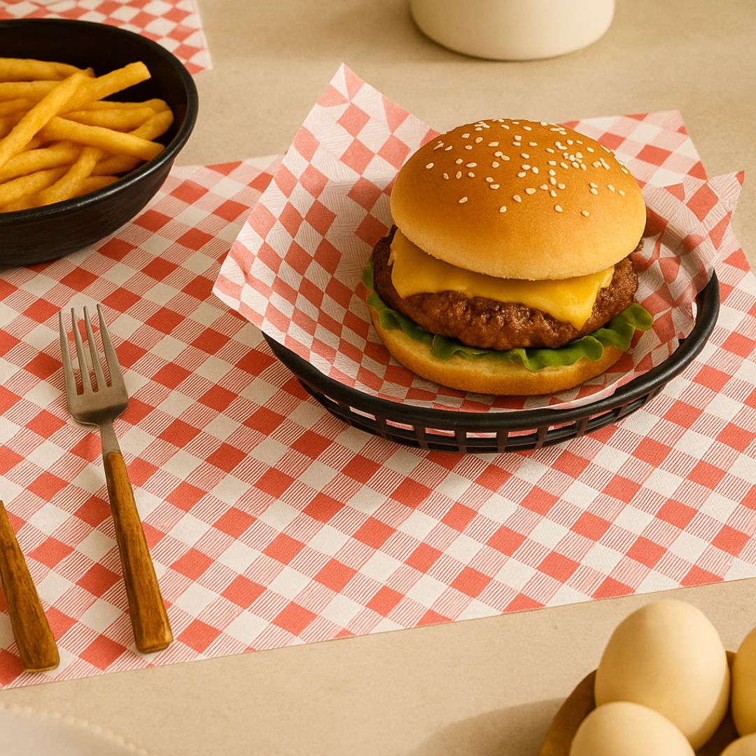 PAPEL ANTIGRASA MULTI 31*35CM BLANCO CUADRO ROJO (SIMIL BIOXIDO) (1.74KG) *400 HOJAS