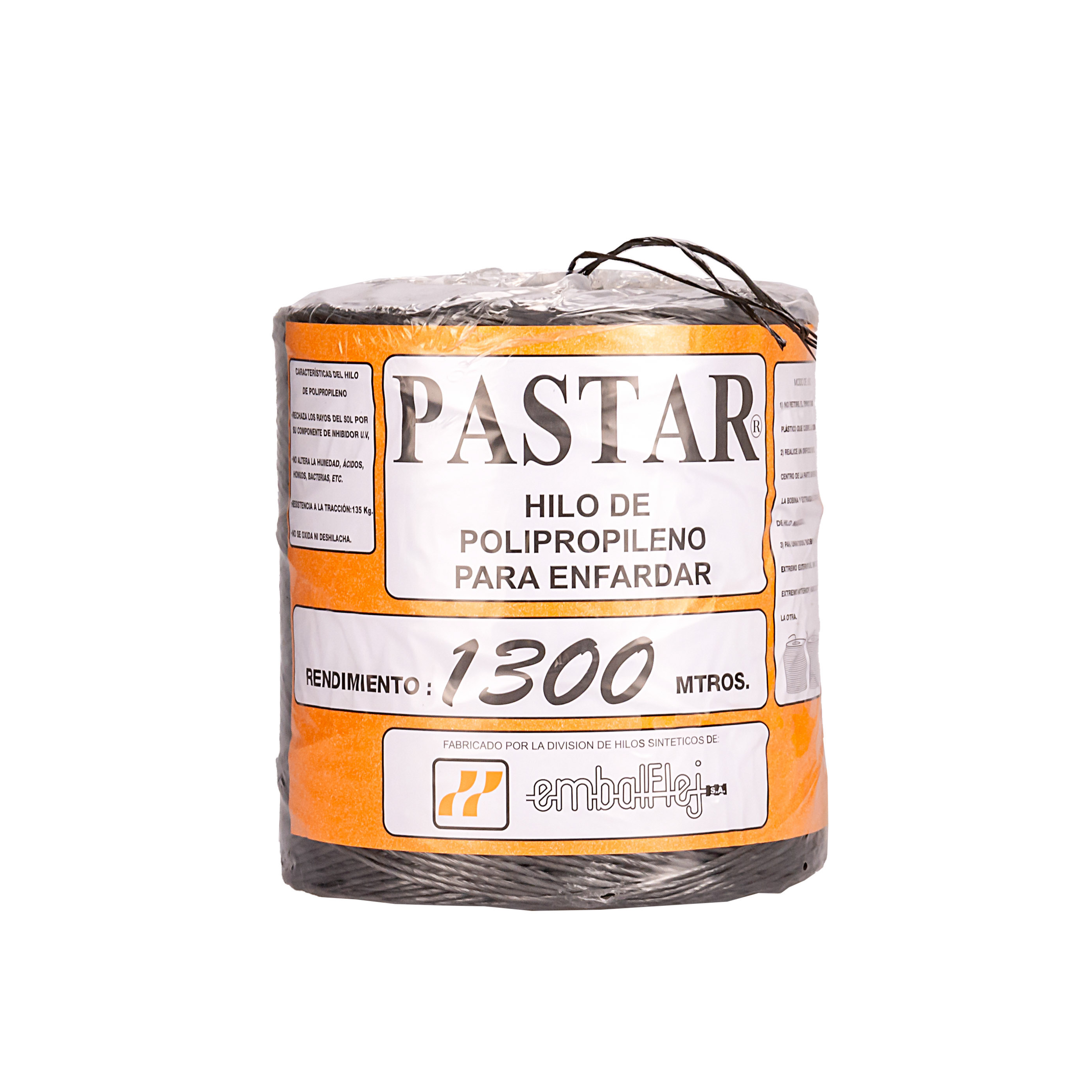 HILO ENFARDAR PLASTICO NEGRO PASTAR (1300MTS) *BOBINA