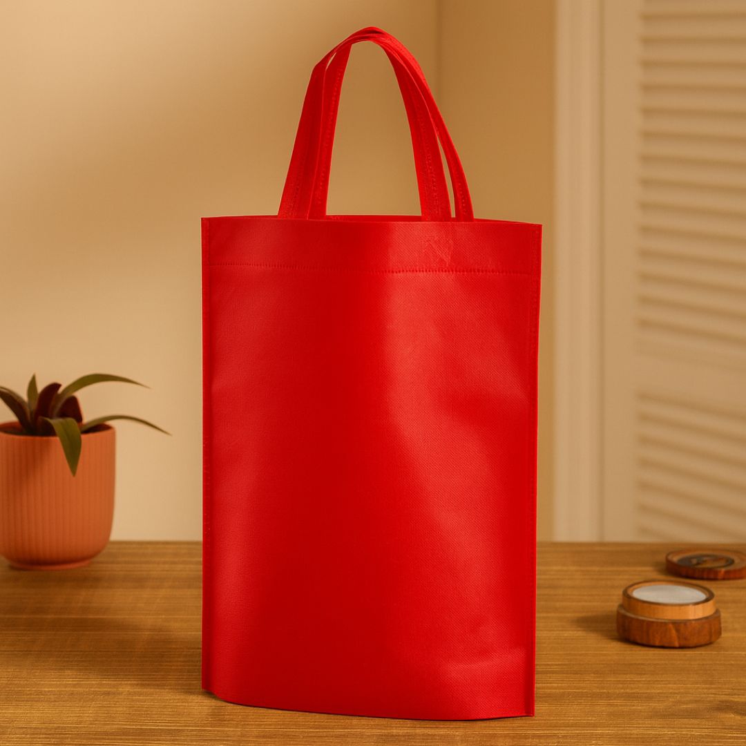 BOLSA FRISELINA LISA CON ASA 30*40CM ROJA *UNID