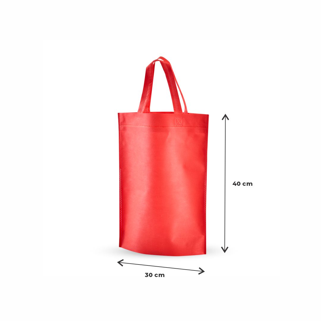 BOLSA FRISELINA LISA CON ASA 30*40CM ROJA *UNID