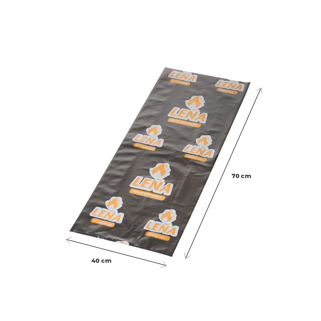 BOLSAS LEÑA FERNANDEZ (PE NEGRO - 70MIC - 40X70) 10KG *100UNID
