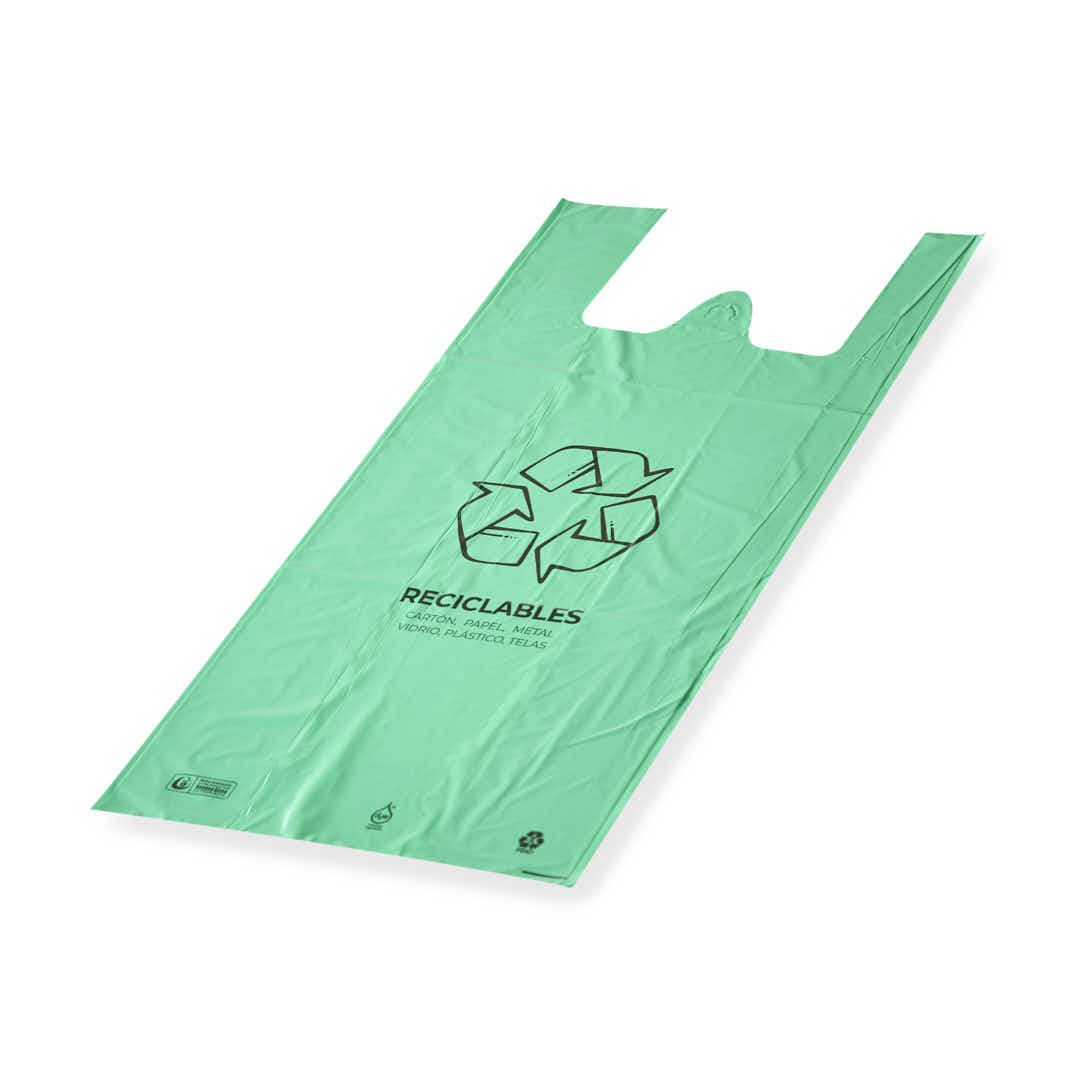 BOLSAS CAMISETA VERDES FERNANDEZ SUPER REFORZADA (BD - 30MIC) 45X60 *100UNID