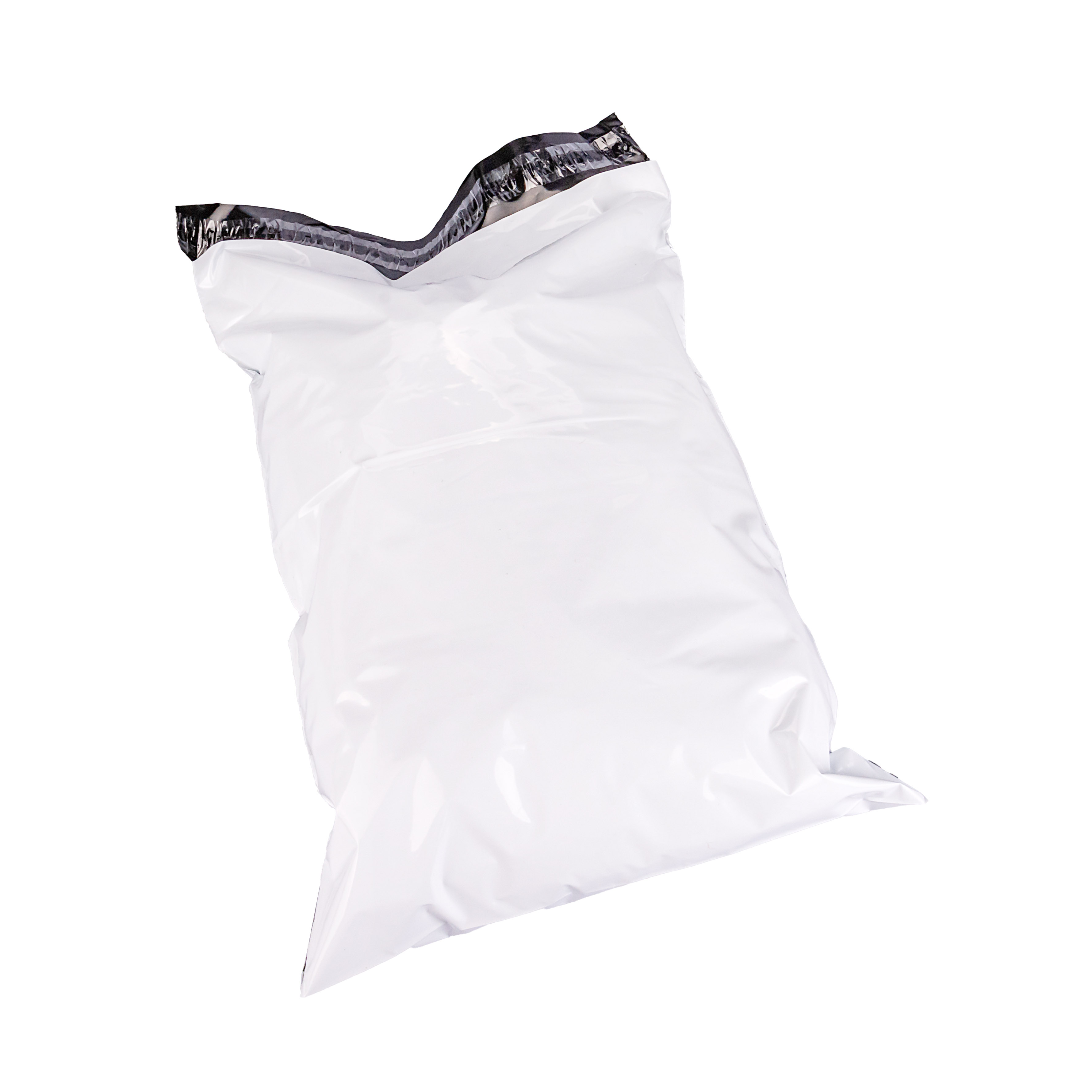 BOLSAS E-COMMERCE TRICAPA 15*25CM BLANCA/NEGRA (60MIC + FAJA SEGURIDAD) *50UNID