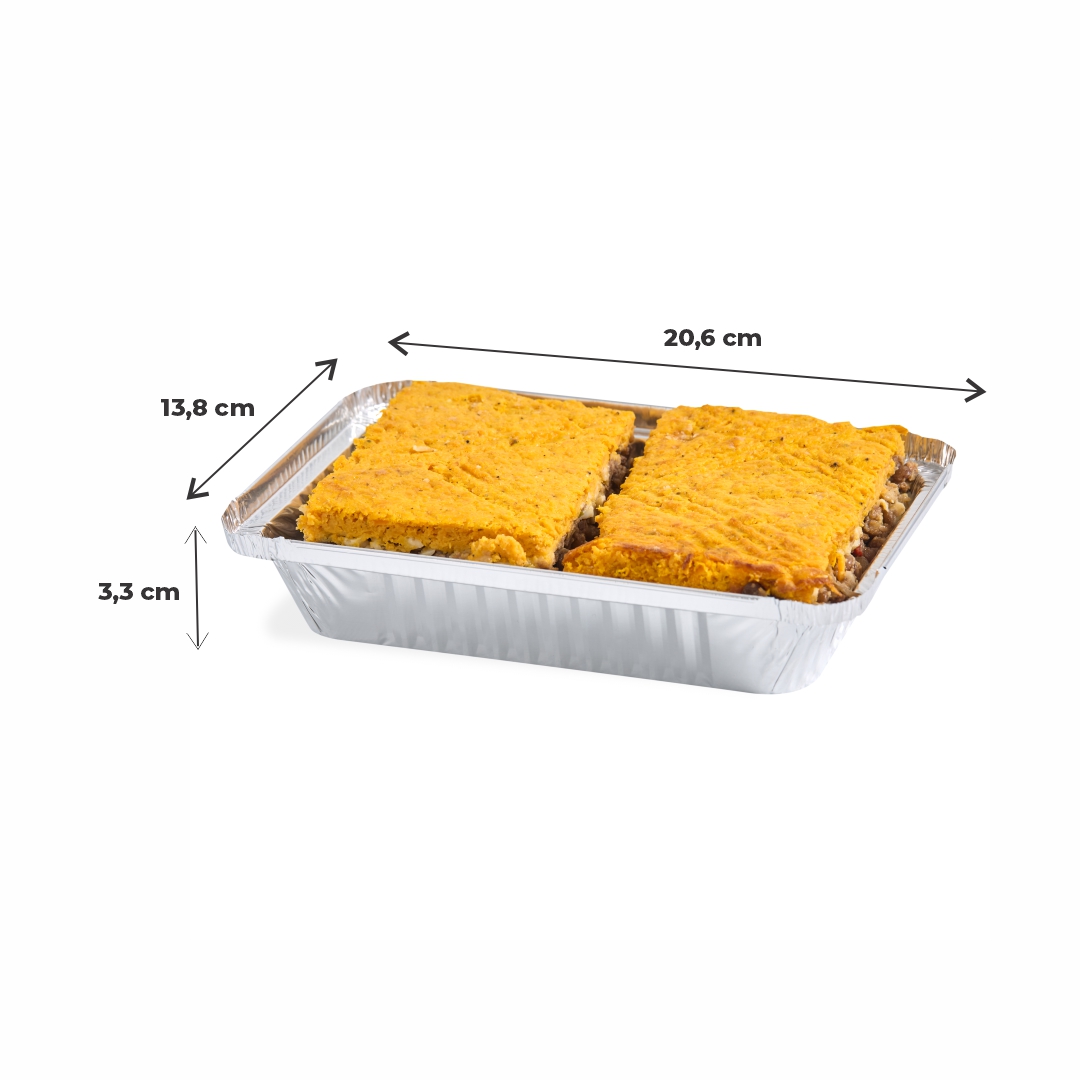 BANDEJA ALUMINIO DARNEL CON TAPA ALUMINIO F-75 (24OZ-700ML) CAJA*100UNID.