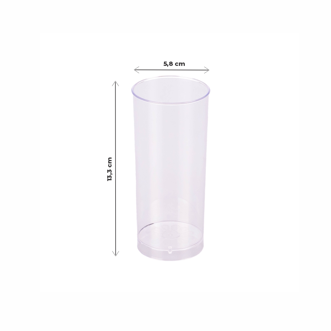 BOYANO VASO RIGIDO.280CC TUBO CRISTAL (5.8CM DIAM*13.3CM ALTO) *UNID