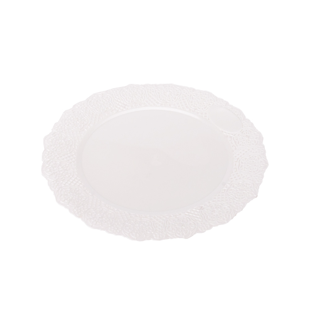 BANDEJA BLONDA PLASTICA REDONDA .24CM *UNID