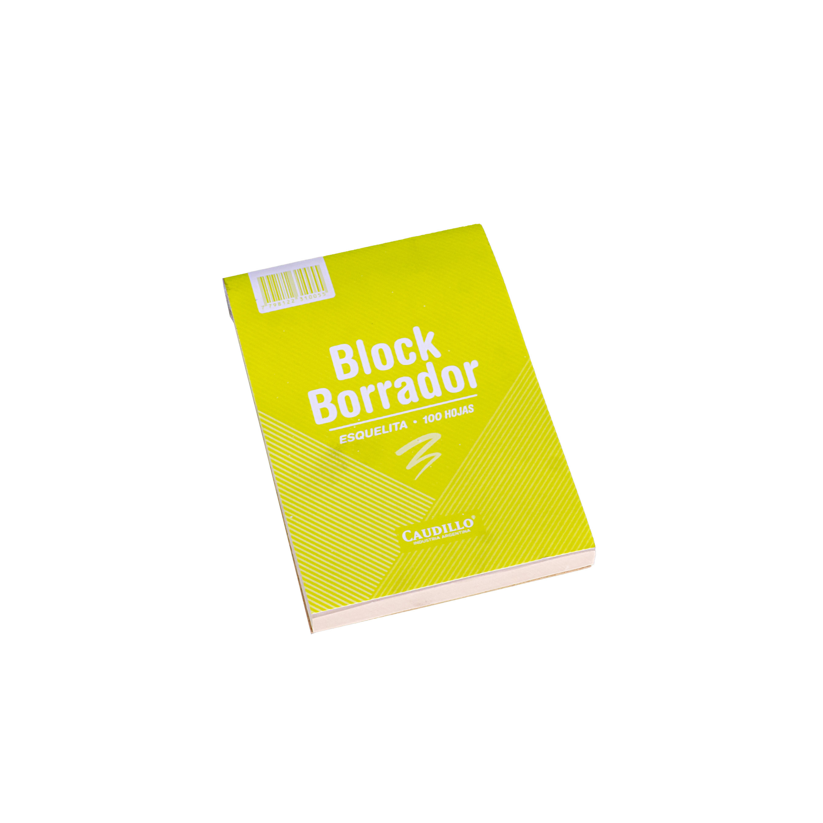 BORRADOR CAUDILLO.10*15CM ESQUELITA (100 HOJAS) *UNID