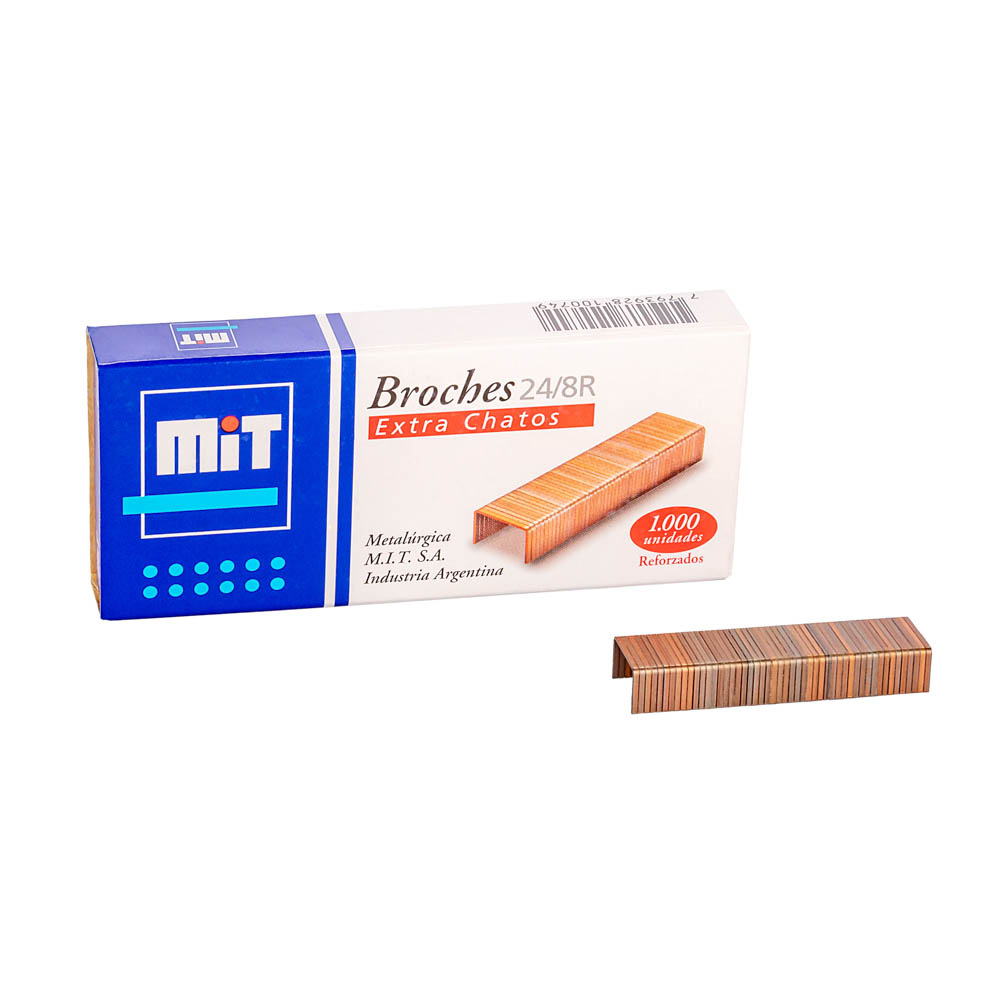 BROCHES PARA ABROCHADORA COBREADOS MIT Nº24/8R *1000UNID
