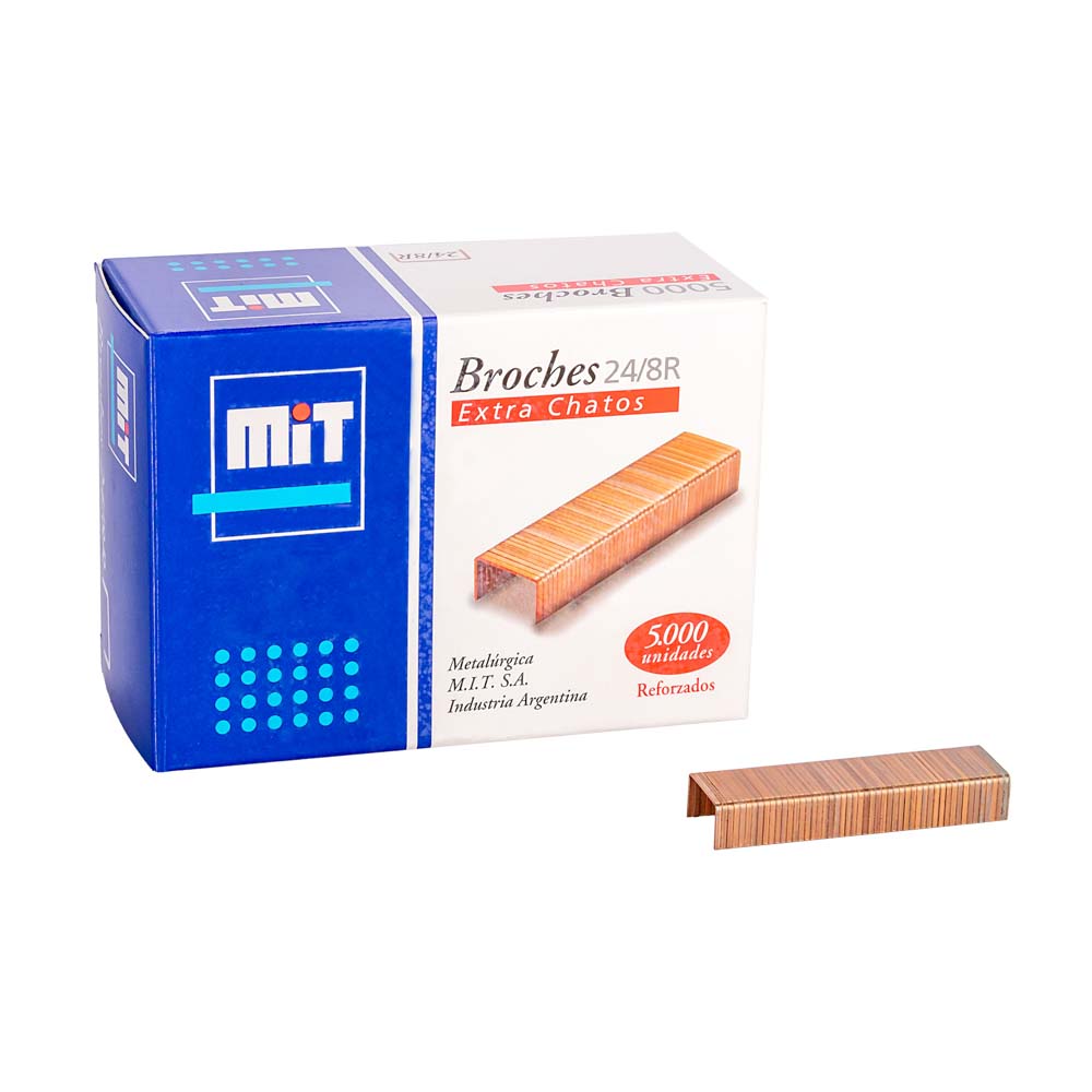 BROCHES PARA ABROCHADORA COBREADOS MIT Nº24/8R *5000UNID