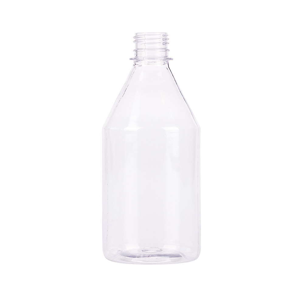 BOTELLA PLASTICO CRISTAL LABORATORIO 500CC (36GRS) (SIN TAPA) *100UNID