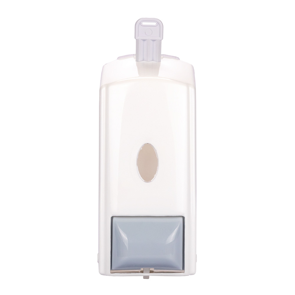 DISPENSER PARA JABON LIQUIDO PLASTICO TAPA BLANCA TECLA GRIS *UNID.