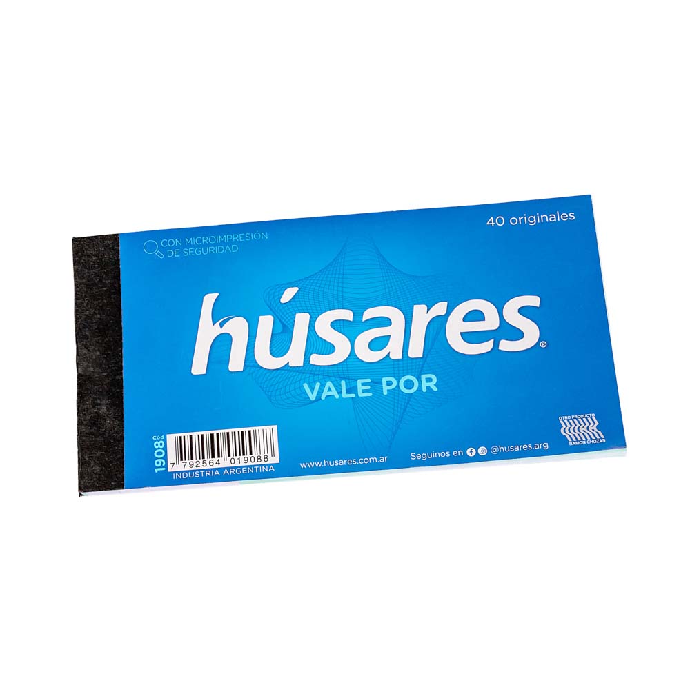 TALONARIO HUSARES VALE POR 15*8CM ORIGINAL (1908) *40HJS