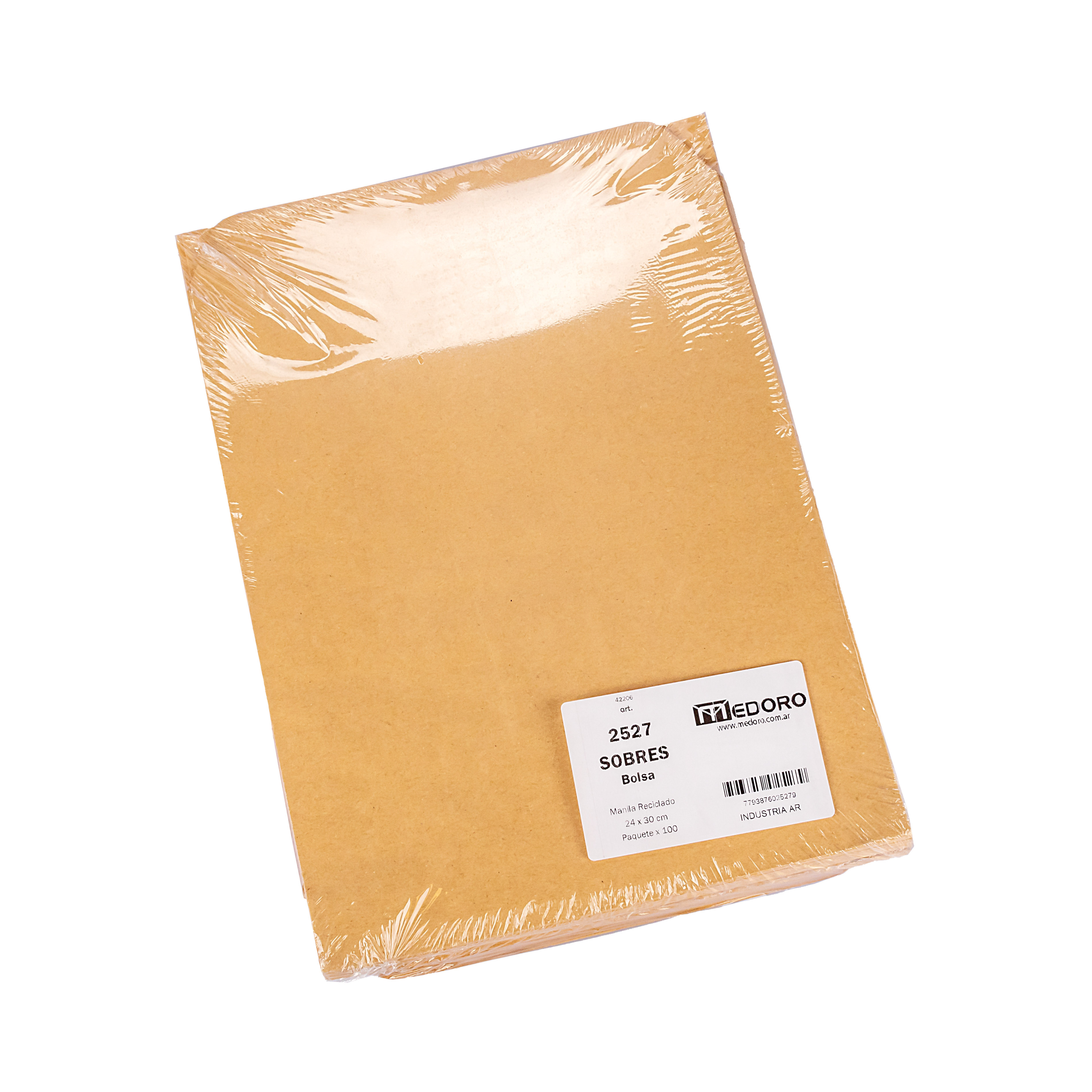 SOBRE MANILA.24*30CM (100 UNID) BOLSA MEDORO (2527) *PAQUETE