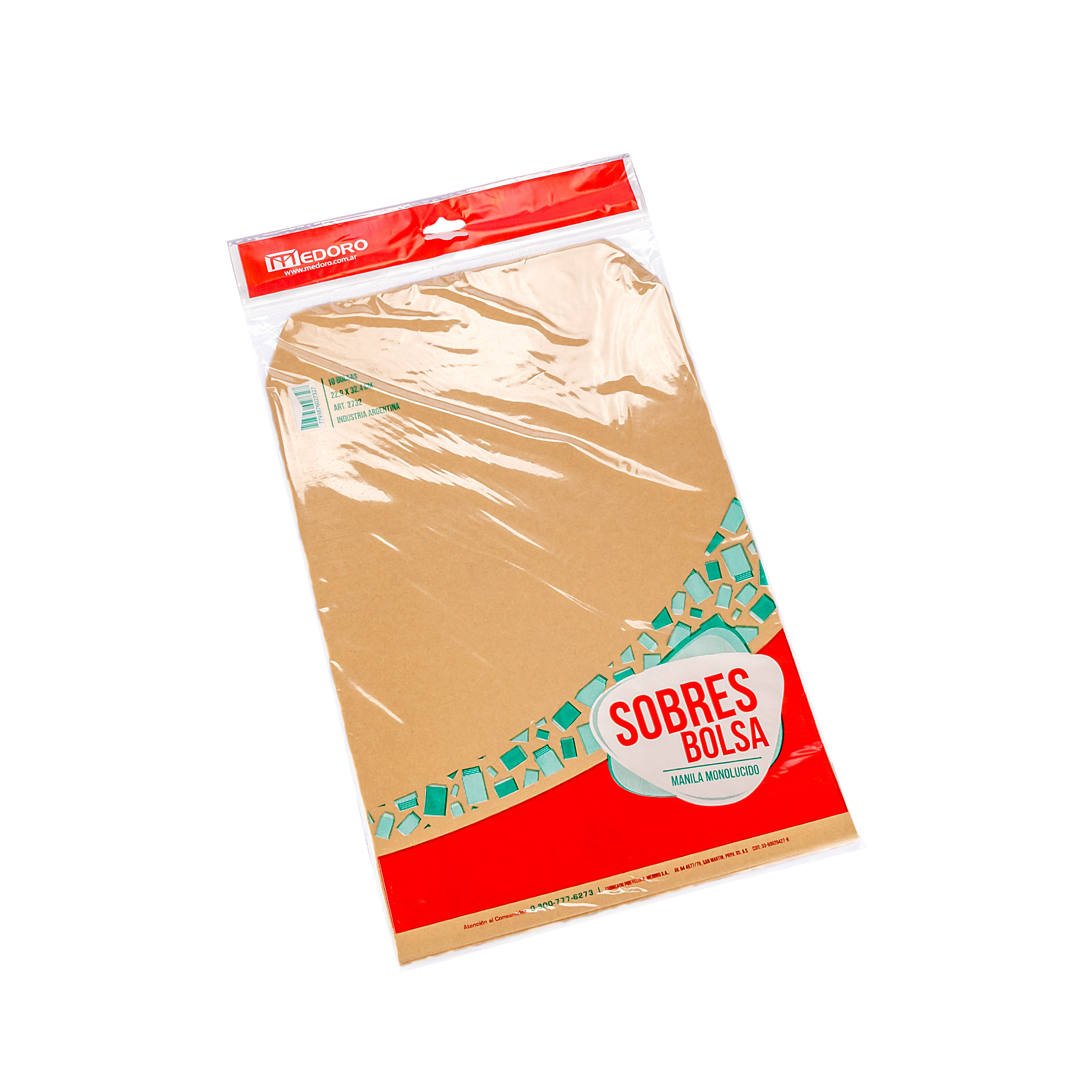SOBRE MANILA 22.9*32.4CM (10 UNID) BOLSA MEDORO (2732) *BLISTER