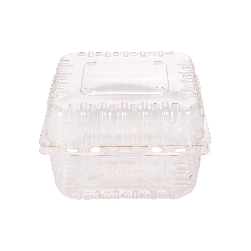 CUBETA FRUTIHORTICOLA CLAMSHELL.2000GRS PET PERF. (M5014BX) (19*19*13CM) *50 UNID.