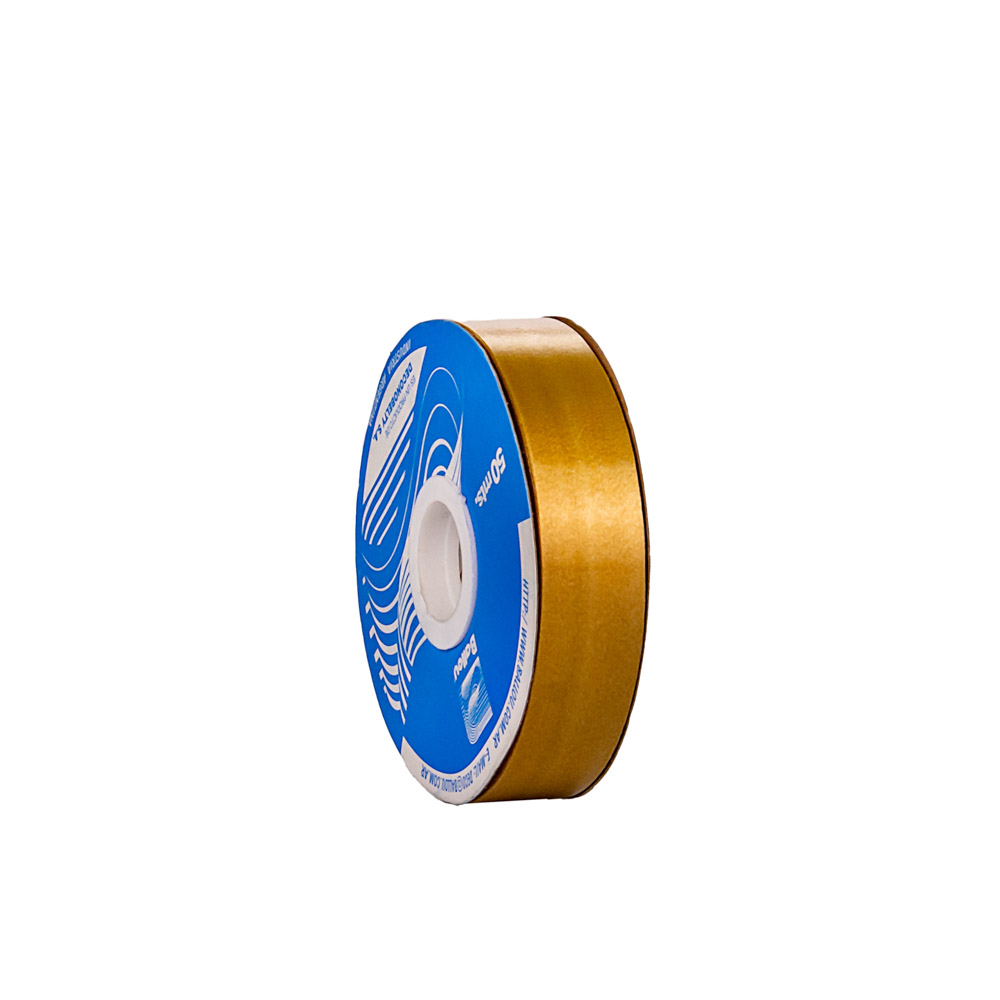 CINTA MOÑOS LISA 20MM ROLLO DORADO *50MTS