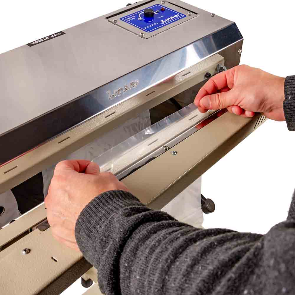 SELLADORA LIPARI CON PIE 40CM SELLADO VERTICAL (V400) *UNID