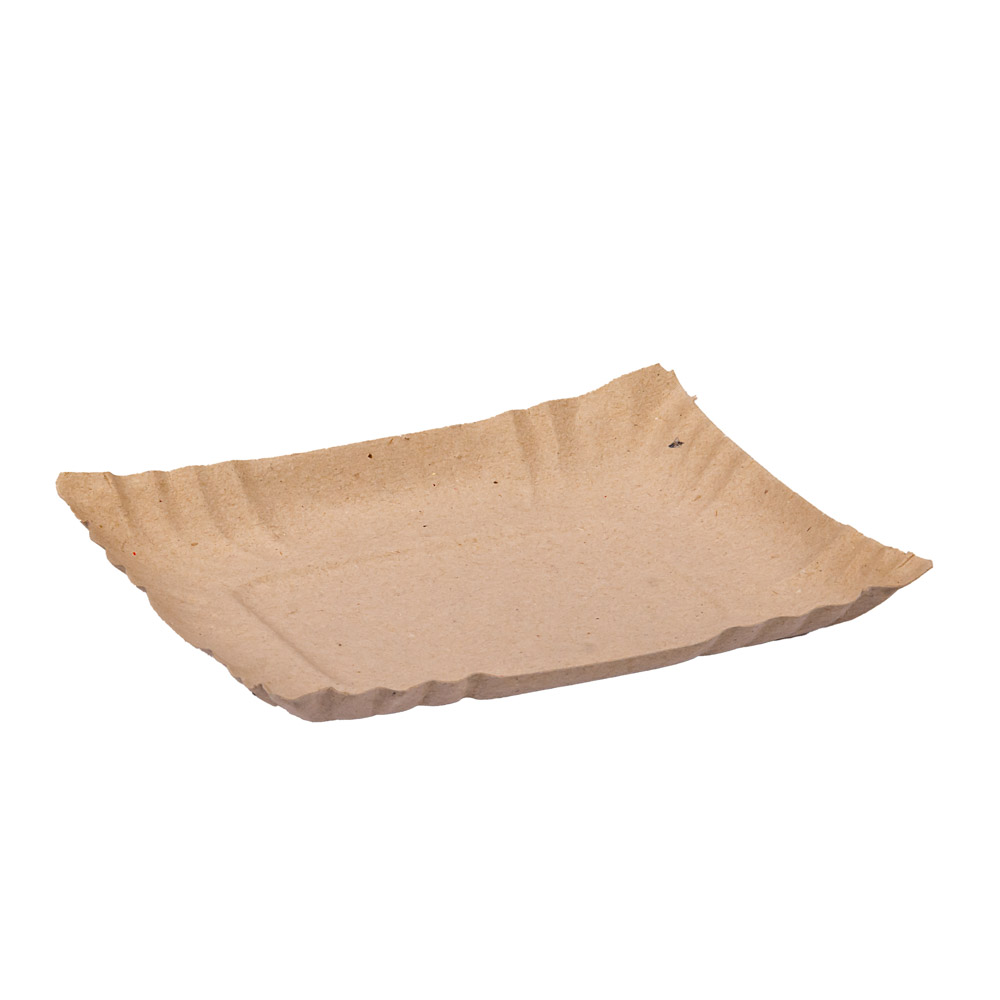 BANDEJA CARTON RECTANGULAR GRIS Nº2 (14*18CM) *100UNID