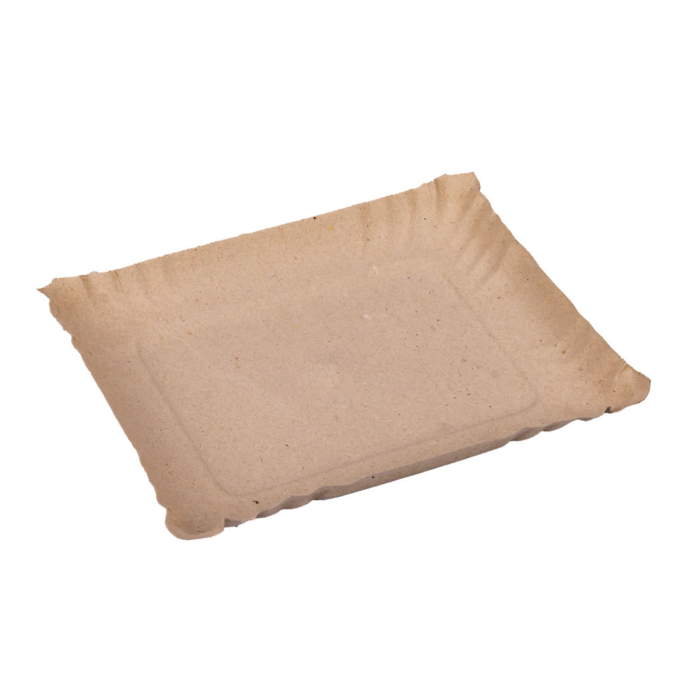 BANDEJA CARTON RECTANGULAR GRIS Nº3 (17*21CM) *100UNID