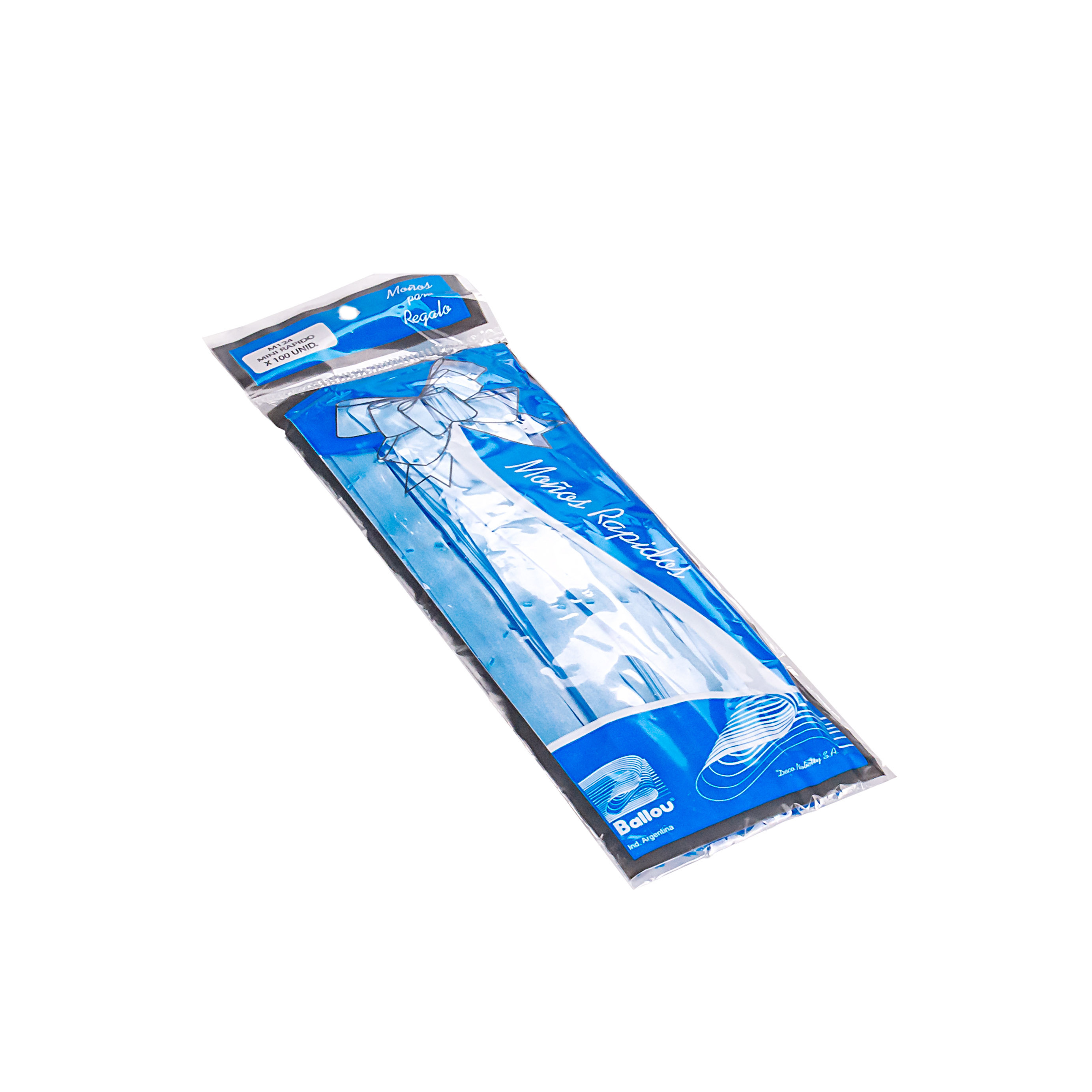 MOÑO RAPIDO MINI CELESTE LISO *100UNID