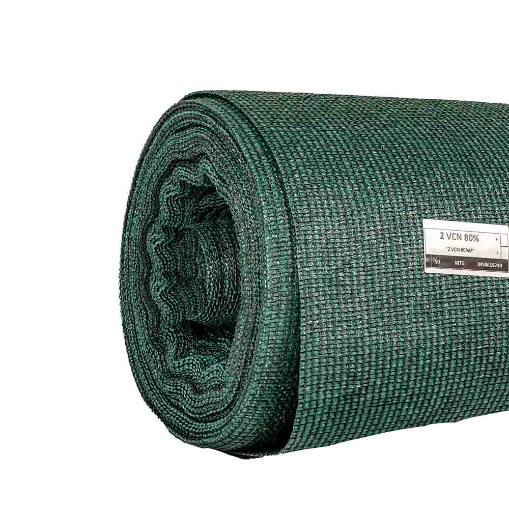 MEDIA SOMBRA COLOR 2.00MT ANCHO .80% VERDE *MT LINEAL