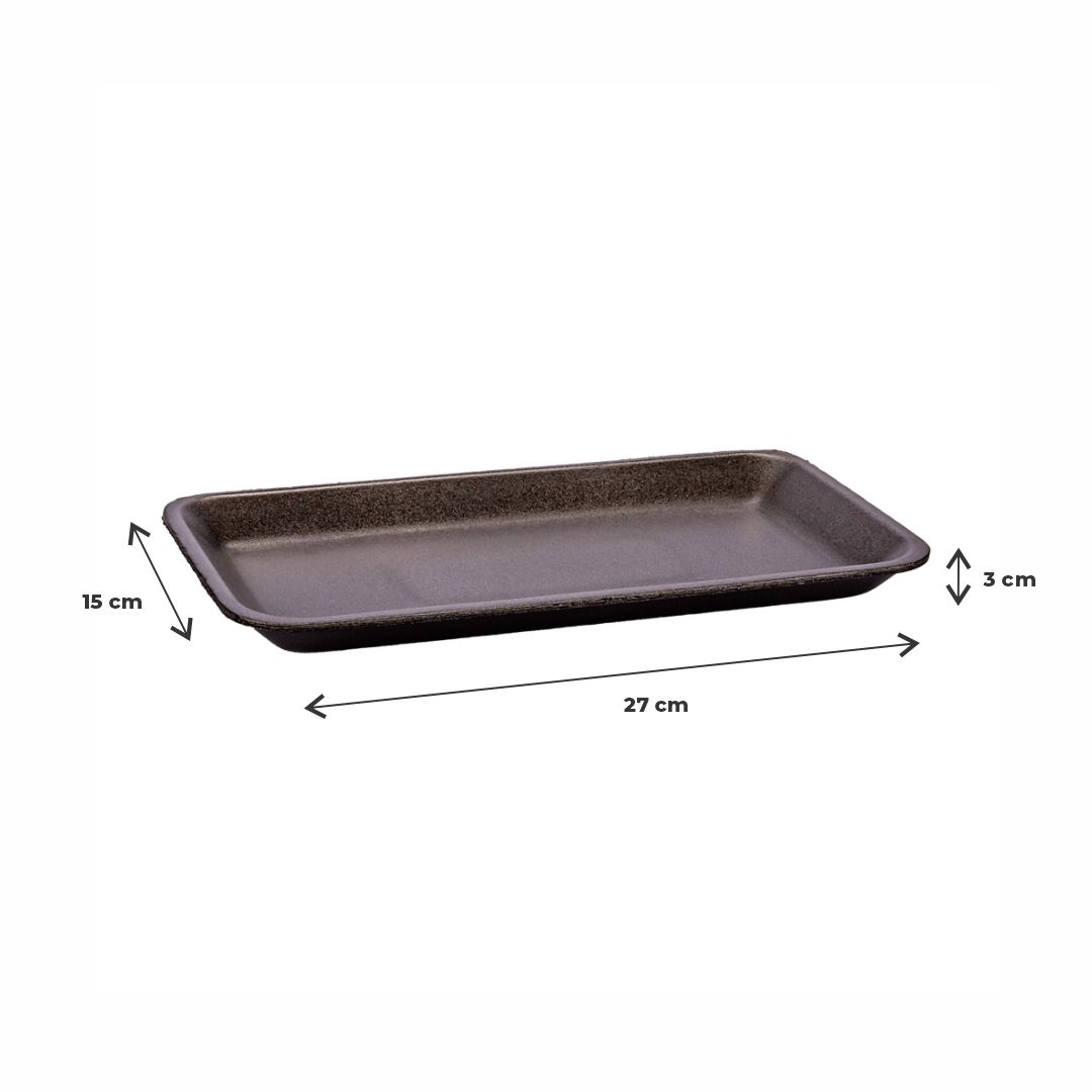 BANDEJA EXPANDIDO NEGRA BANDEX Nº615 (15*27*3CM) *100UNID