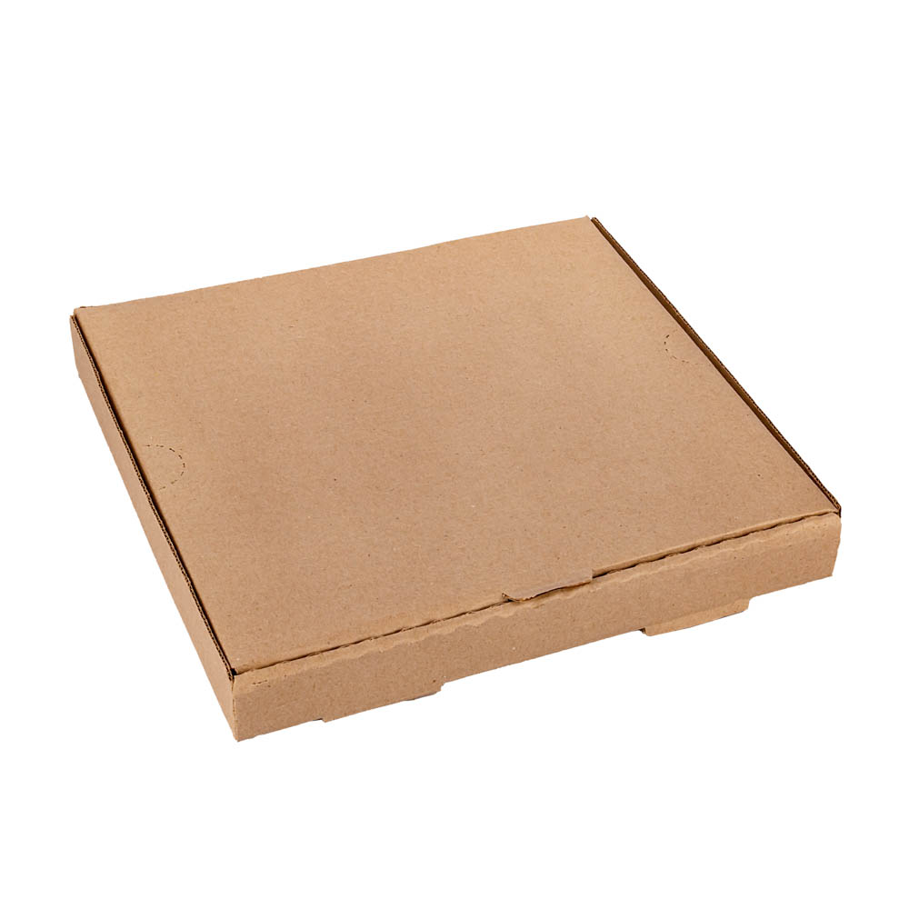 CAJA PIZZA MICRO MARRON/MARRON CHICA (27.5*27.5*3.5CM) *100UNID