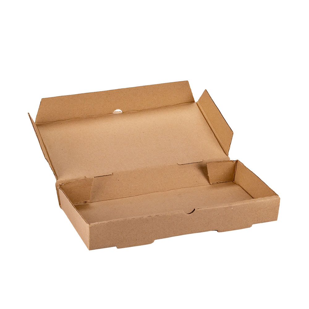 CAJA PIZZA MICRO MARRON/MARRON 1/2 PIZZA (15.5*31.5*4.5CM) *100UNID