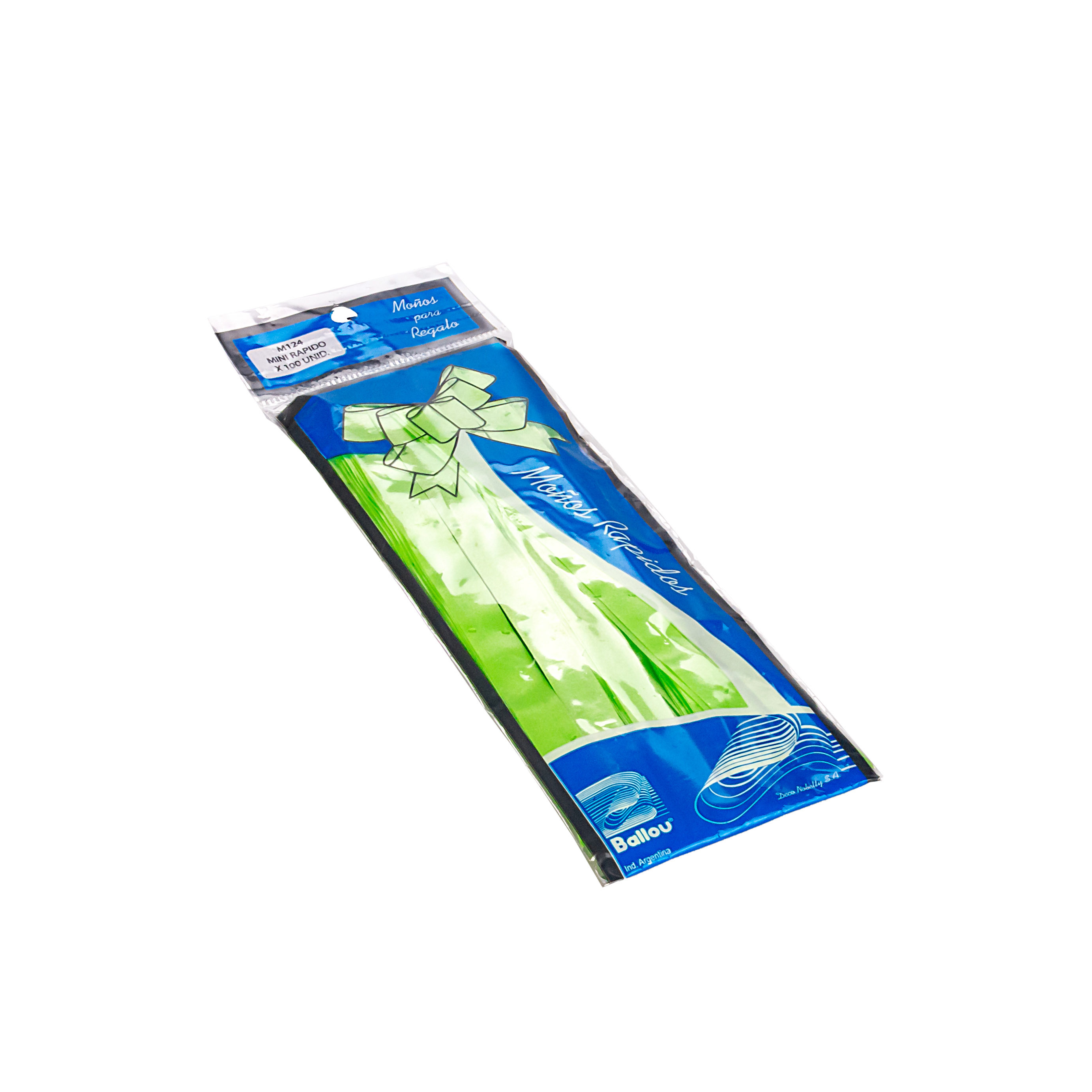 MOÑO RAPIDO MINI VERDE MANZANA LISO *100UNID