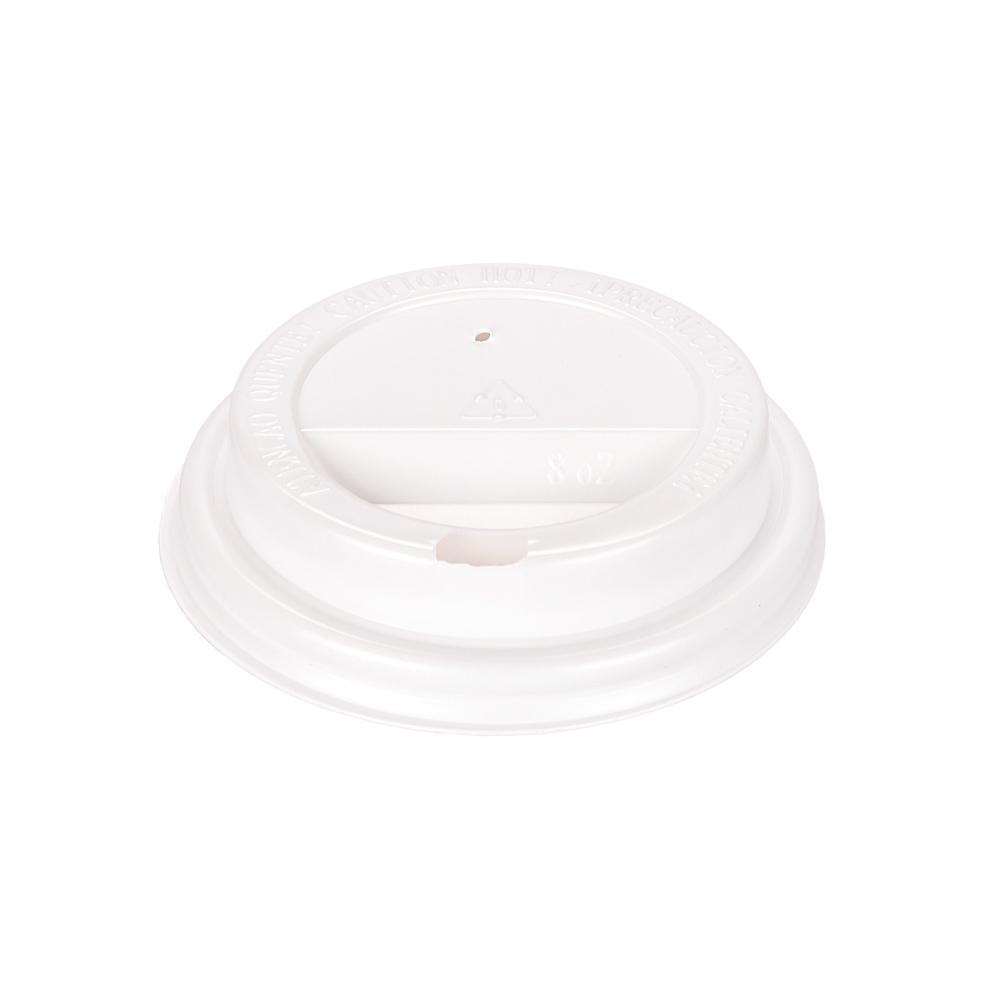 TAPA VASOS POLIPAPEL SOLUPLEX 8OZ CON PICO.BLANCA P/DOBLE PARED *100UNID.