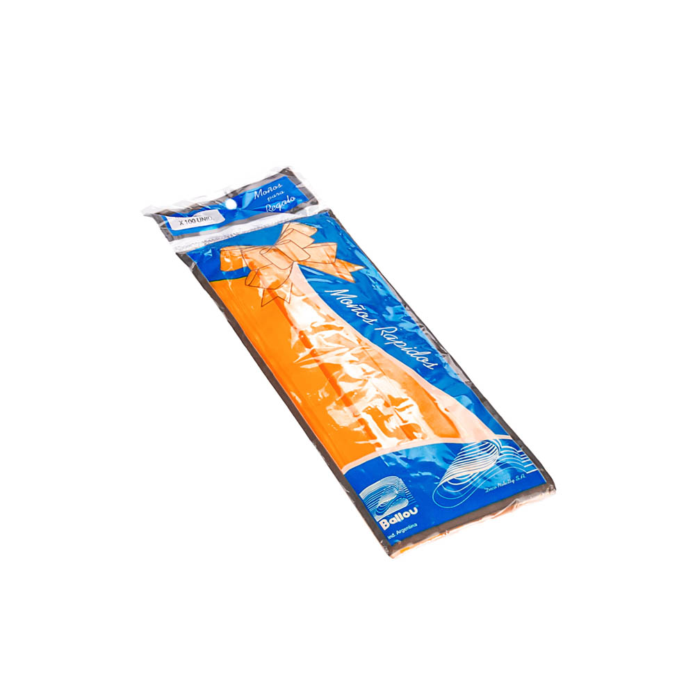 MOÑO RAPIDO MINI NARANJA LISO *100UNID