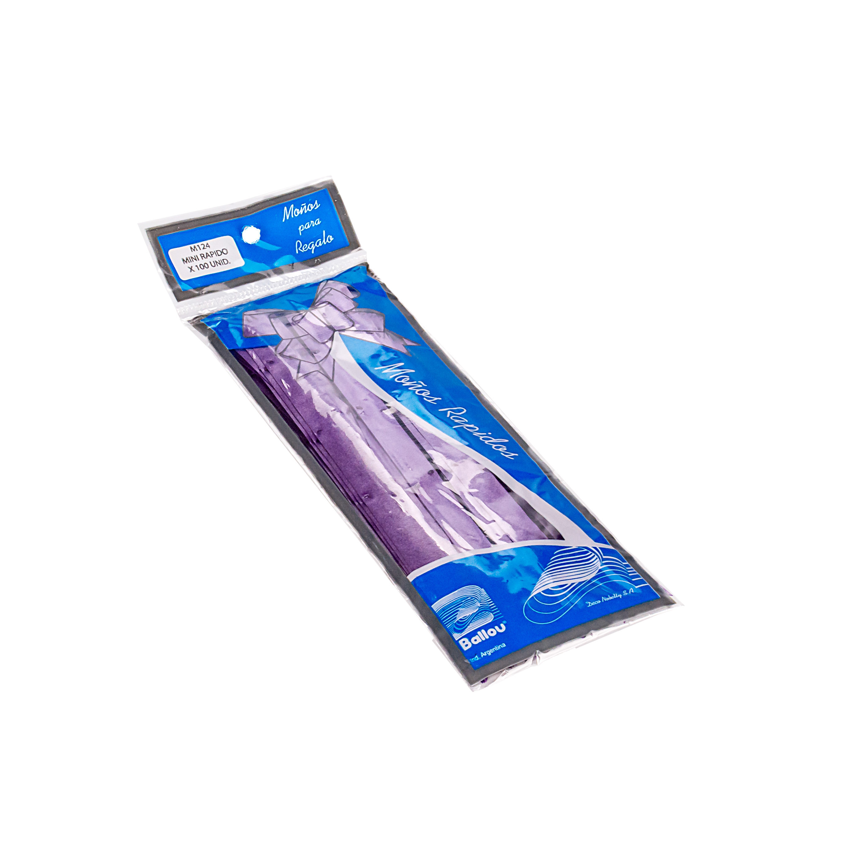 MOÑO RAPIDO MINI VIOLETA LISO *100UNID