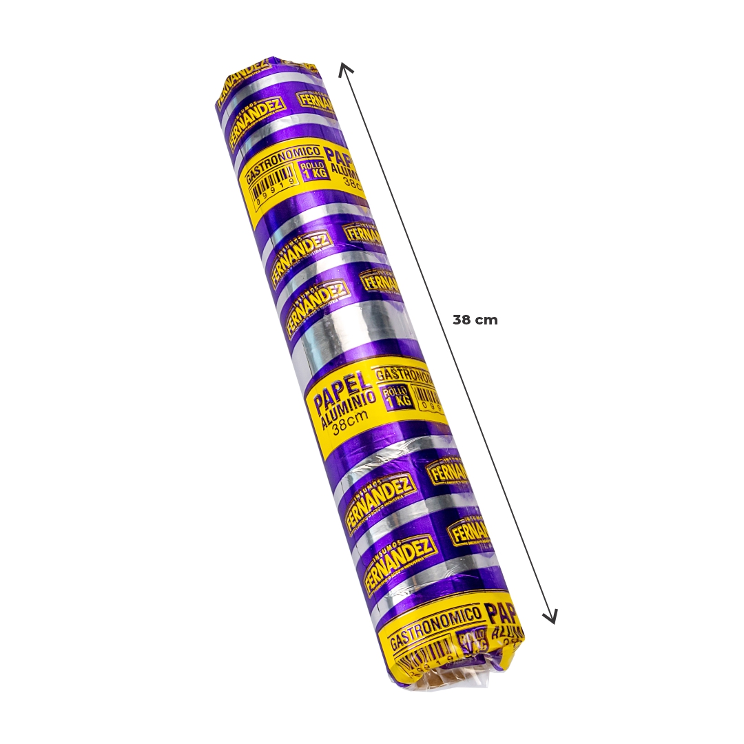 PAPEL ALUMINIO FERNANDEZ GASTRONOMICO (38CM*40MTS) REFORZADO *ROLLO