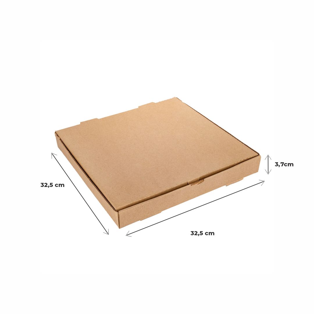 mEP CAJA PIZZA CARTON MICRO MARRON/MARRON PERSONALIZADO GRANDE COMUN (32.5*32.5*3.7CM) X UNIDAD