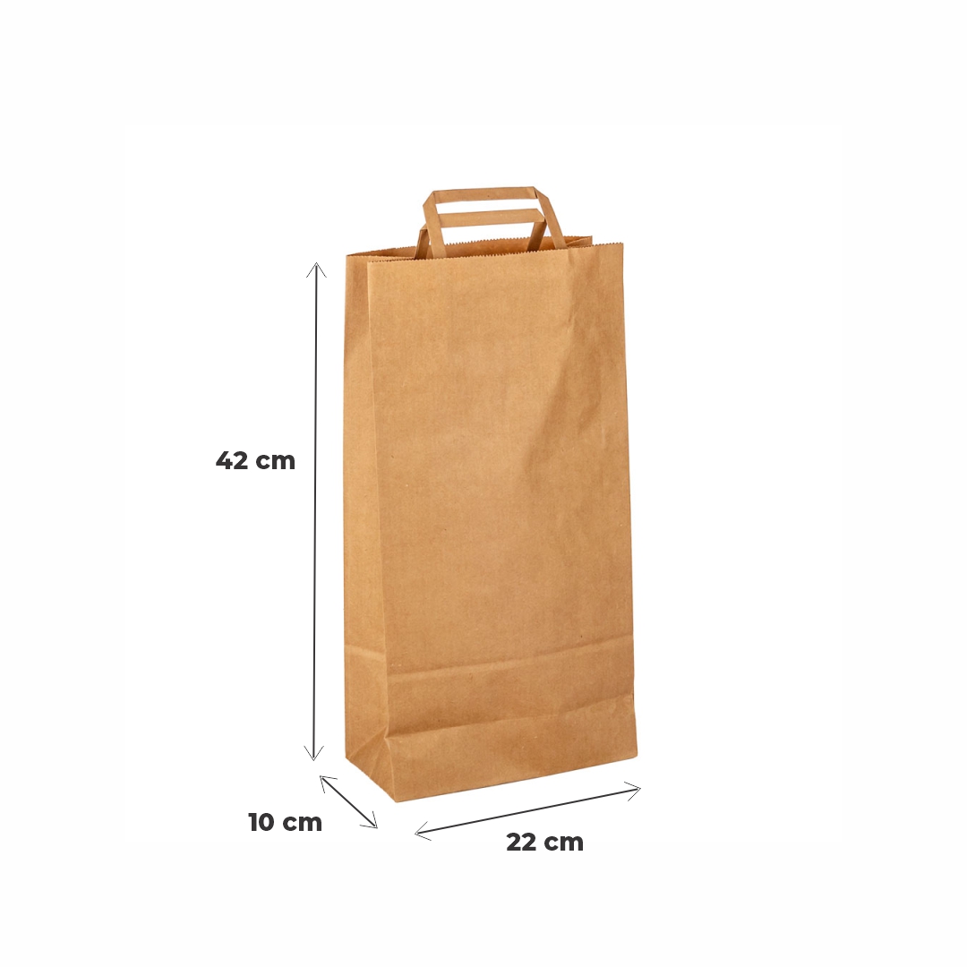 mEP BOLSA BOUTIQUE PAPEL PERSONALIZADA KRAFT 22*10*42CM X UNIDAD