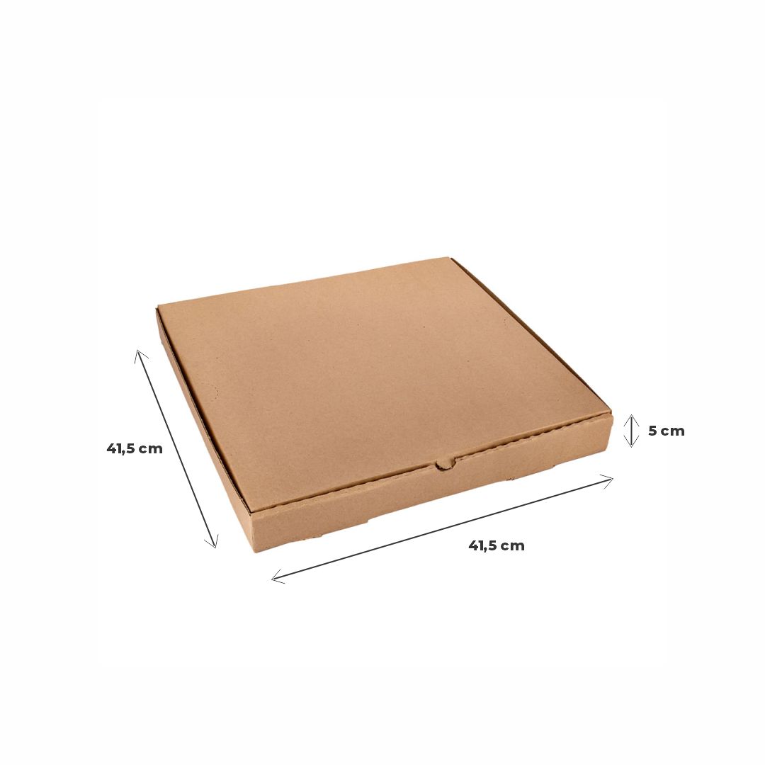 mEP CAJA PIZZA CARTON MICRO MARRON/MARRON PERSONALIZADO SUPER GRANDE (41.5*41.5*5CM) X UNIDAD