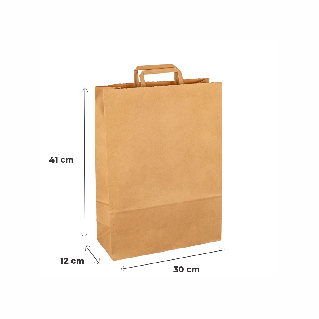 mEP BOLSA BOUTIQUE PAPEL KRAFT PERSONALIZADA 30*12*41CM X UNIDAD