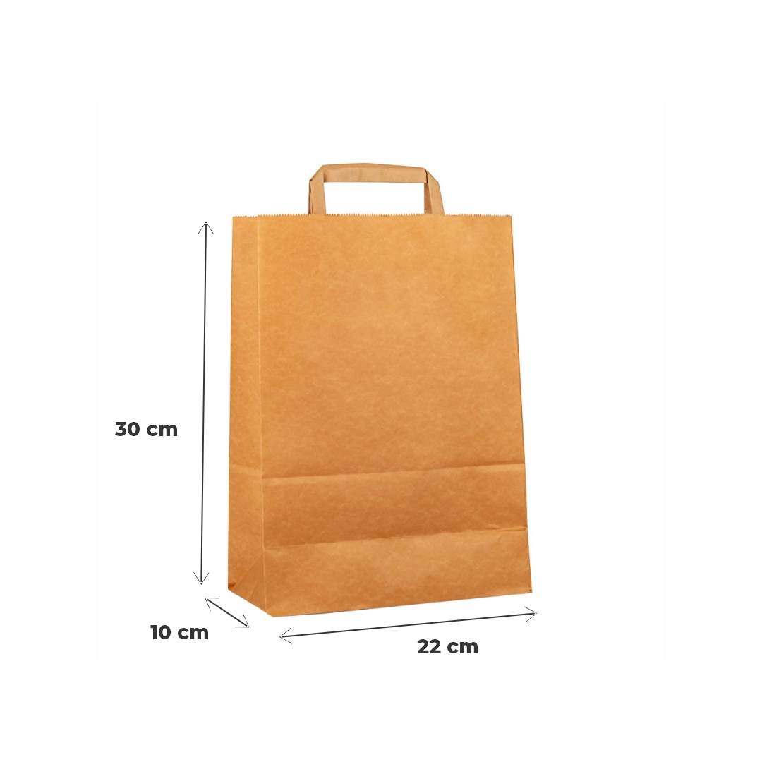 mEP BOLSA BOUTIQUE PAPEL KRAFT PERSONALIZADA 22*10*30CM X UNIDAD