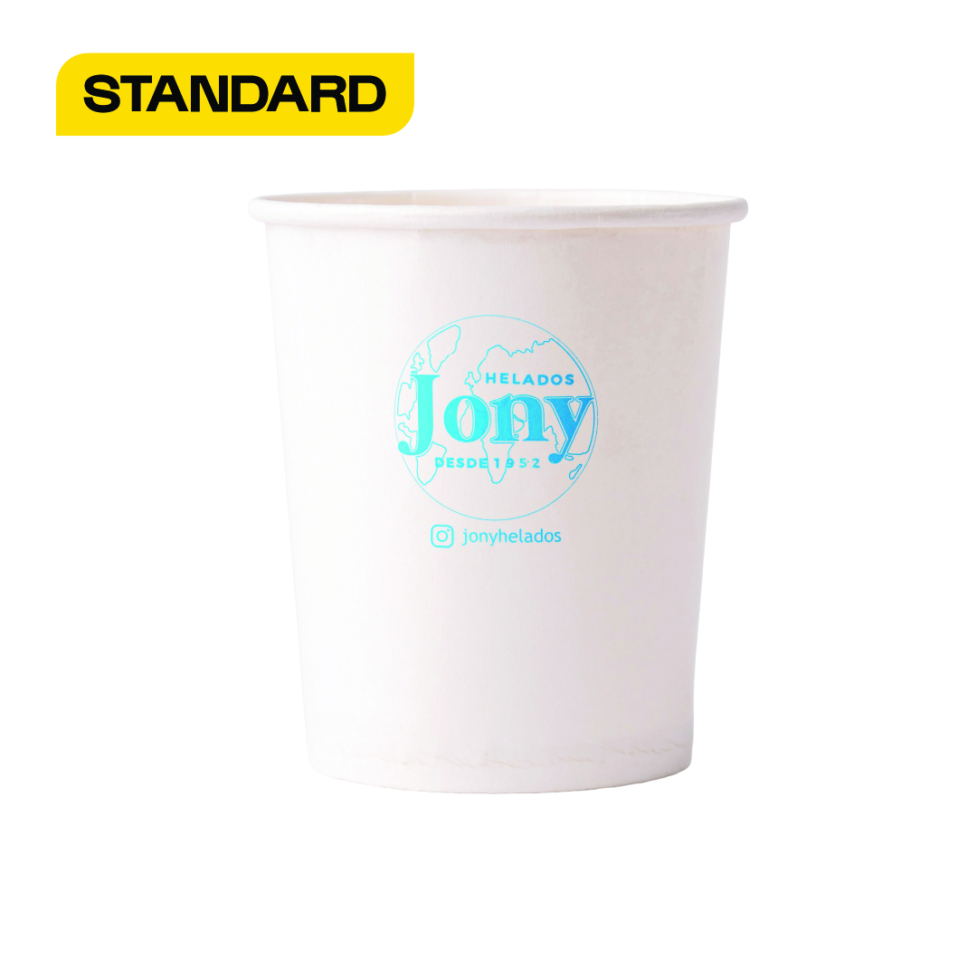 mEP POTE HELADO POLIPAPEL BLANCO PERSONALIZADO 500CC (17OZ) X UNIDAD