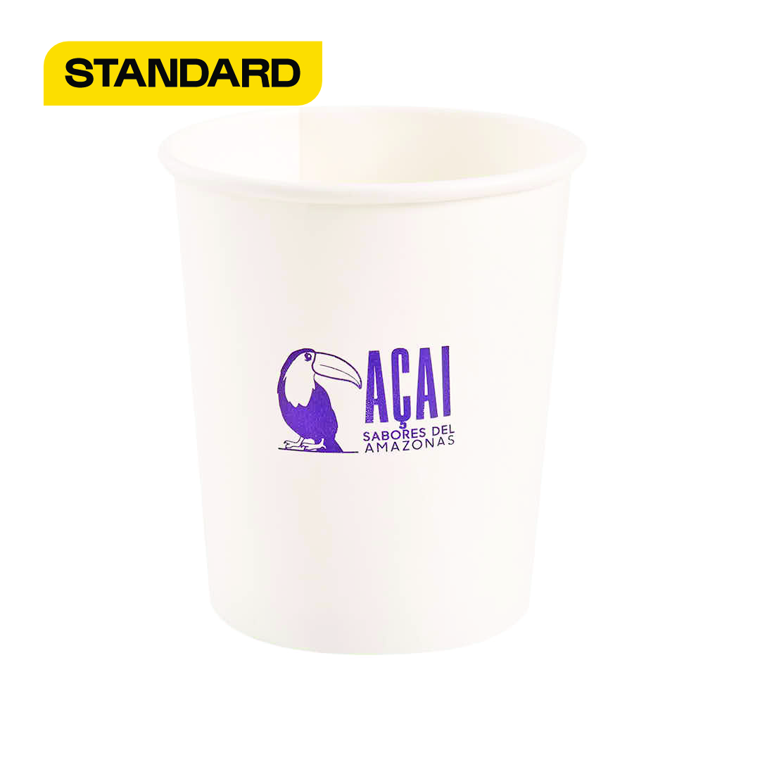 mEP POTE HELADO POLIPAPEL BLANCO PERSONALIZADO 500CC (17OZ) X UNIDAD