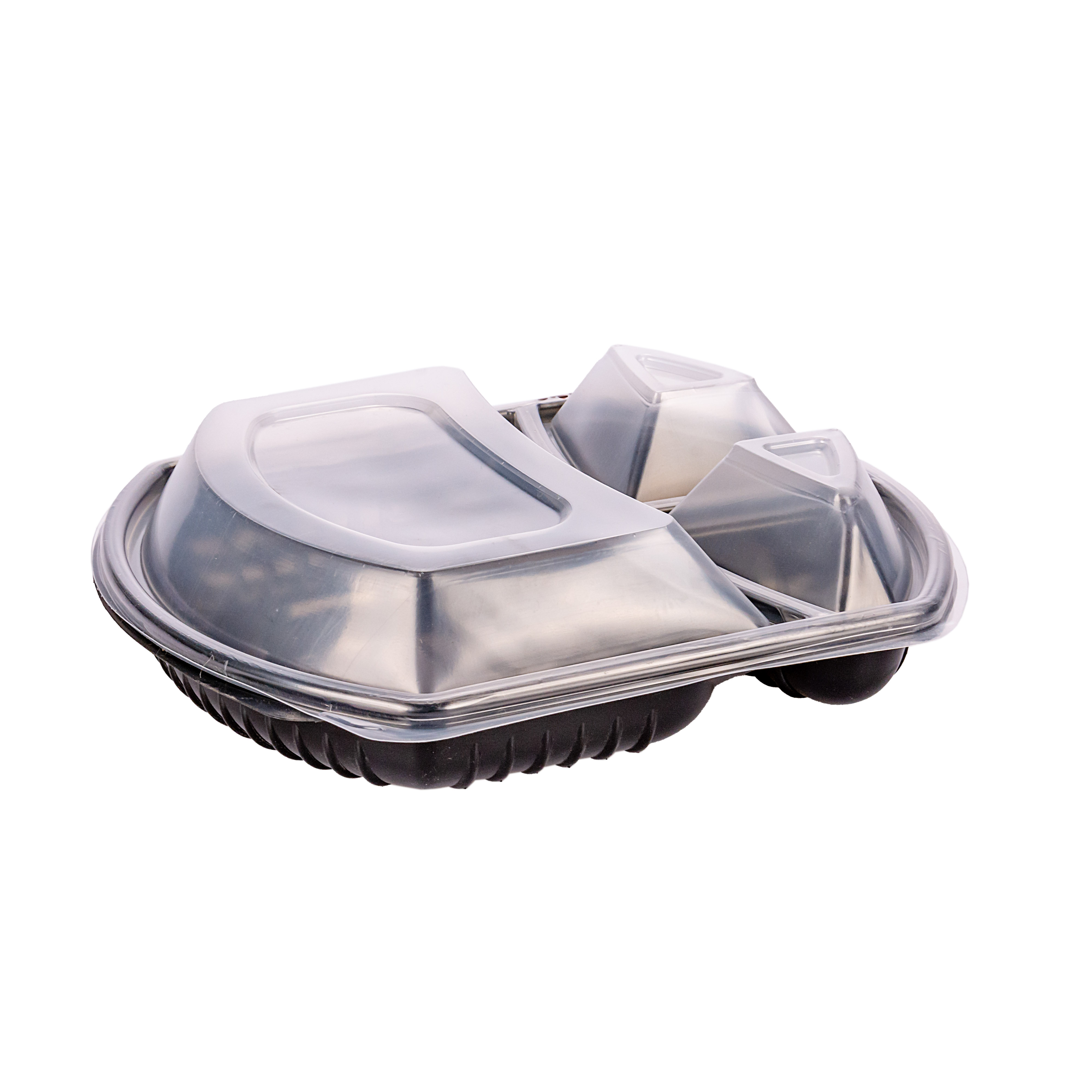 BANDEJA MICRO COTNYL NEGRA C/3 CAVIDADES (20*22*3CM) (CAT3 NE) *50UNID