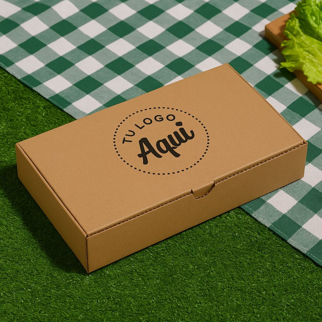 mEP CAJA PIZZA CARTON MICRO MARRON/MARRON PERSONALIZADO 1/2 PIZZA (15.5*31.5*4.5CM) X UNIDAD
