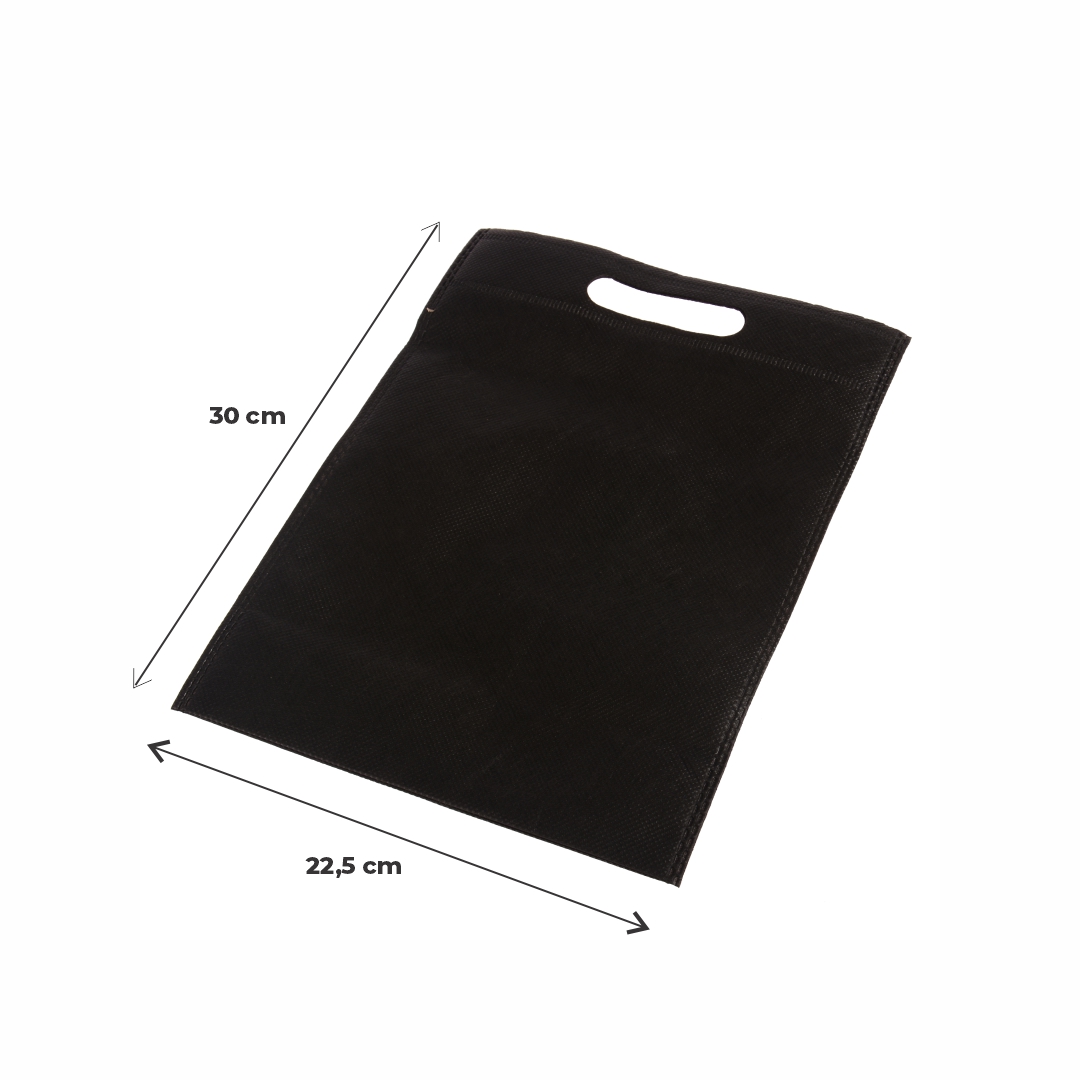mEP BOLSA FRISELINA PERSONALIZADA RIÑON NEGRA 22.5*30CM X UNIDAD